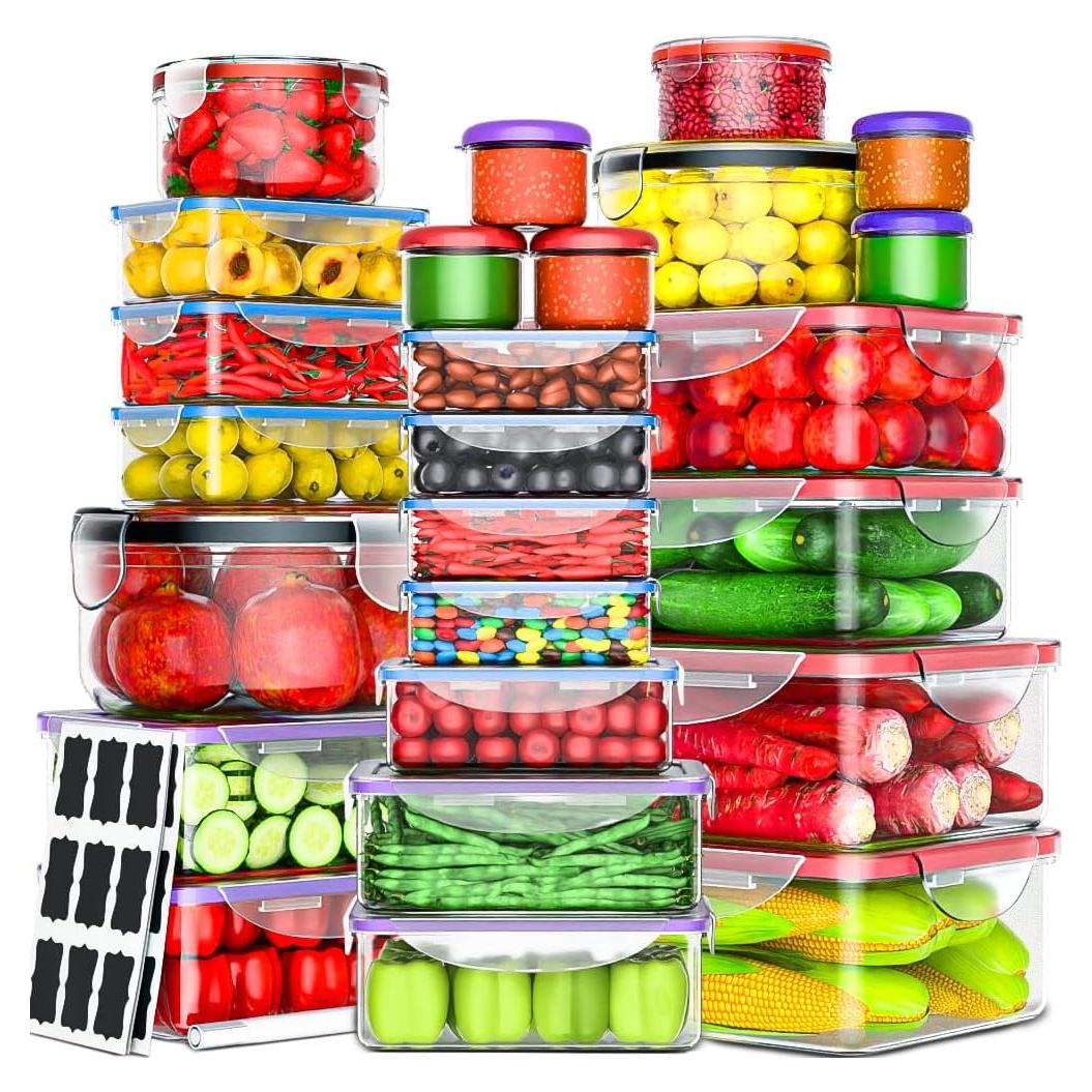 RockBerry 50 Pcs Contenedores de Almacenamiento Herméticos 2.5L