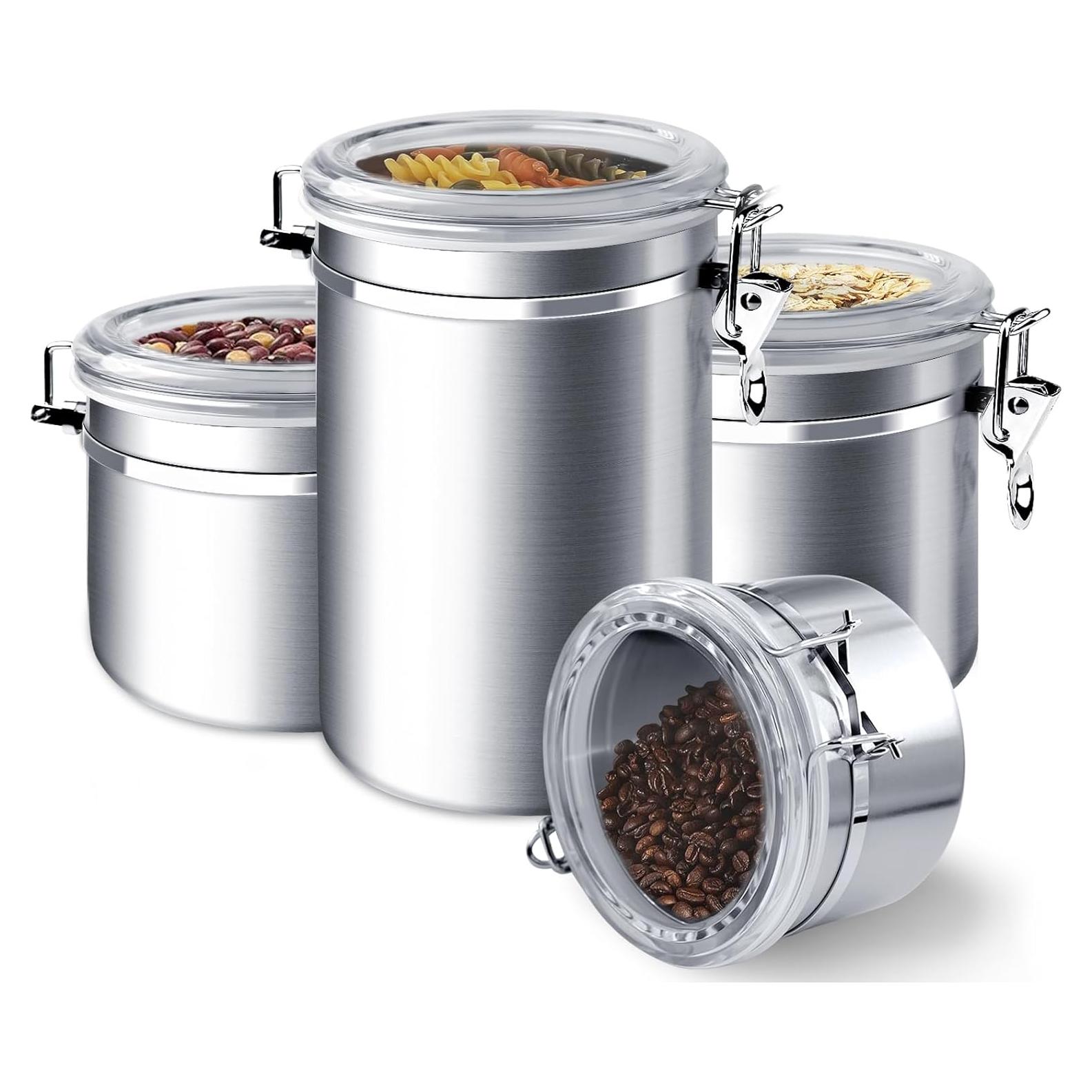 Juego de 4 Frascos de Almacenamiento Hermético ENLOY 4.83L