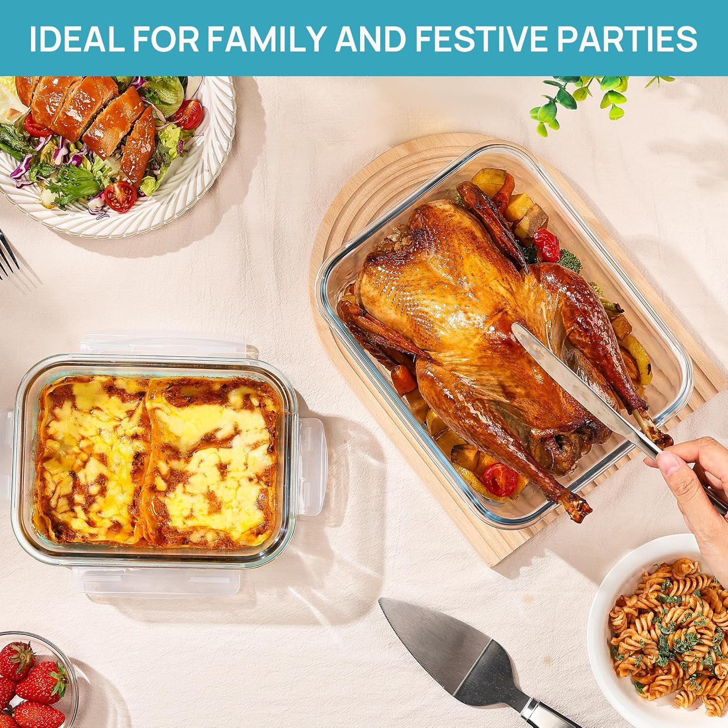 Contenedores de Almacenamiento de Vidrio Vtopmart 3.6L y 1.5L