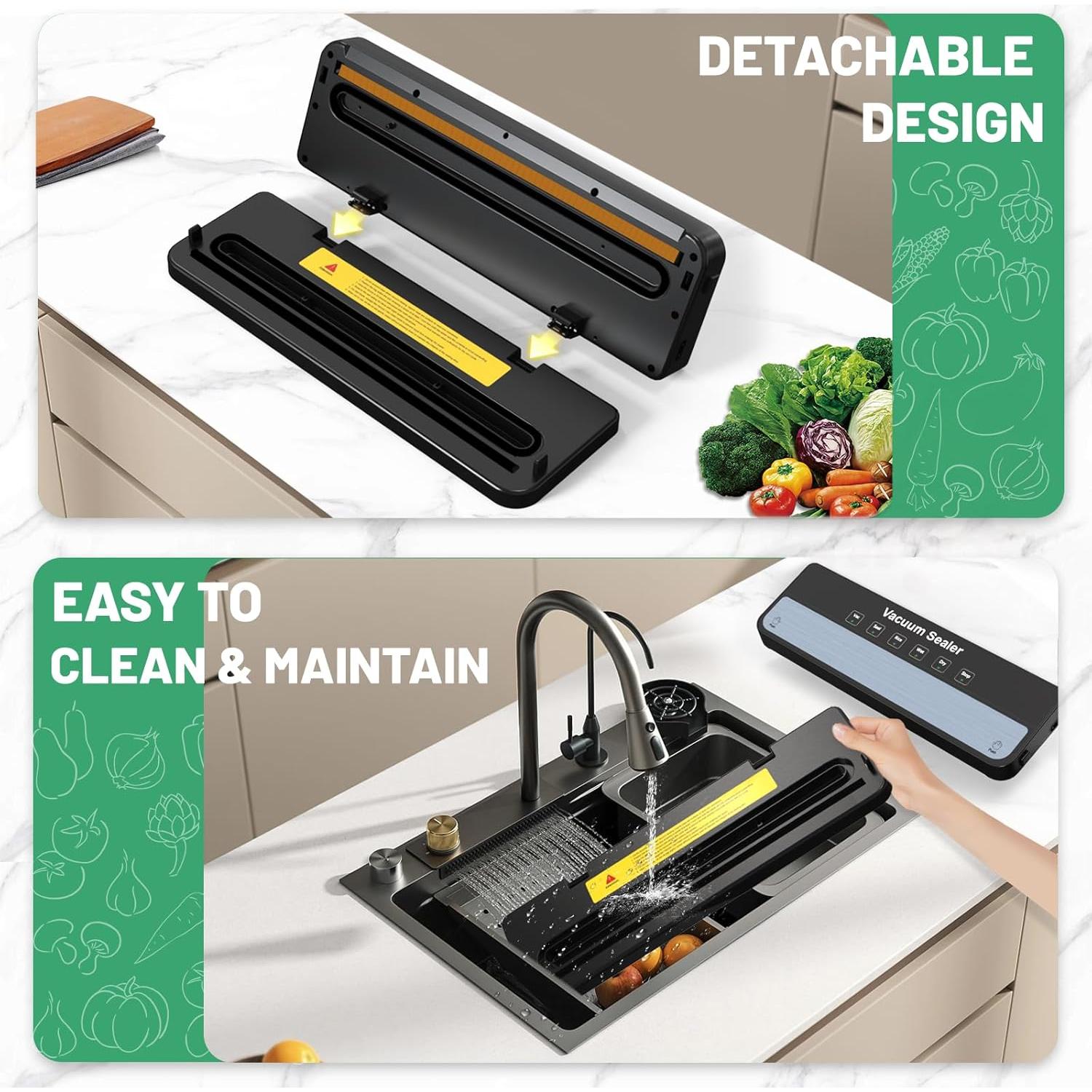 Máquina Selladora al Vacío MAXDONE 6-en-1 con 10 Bolsas