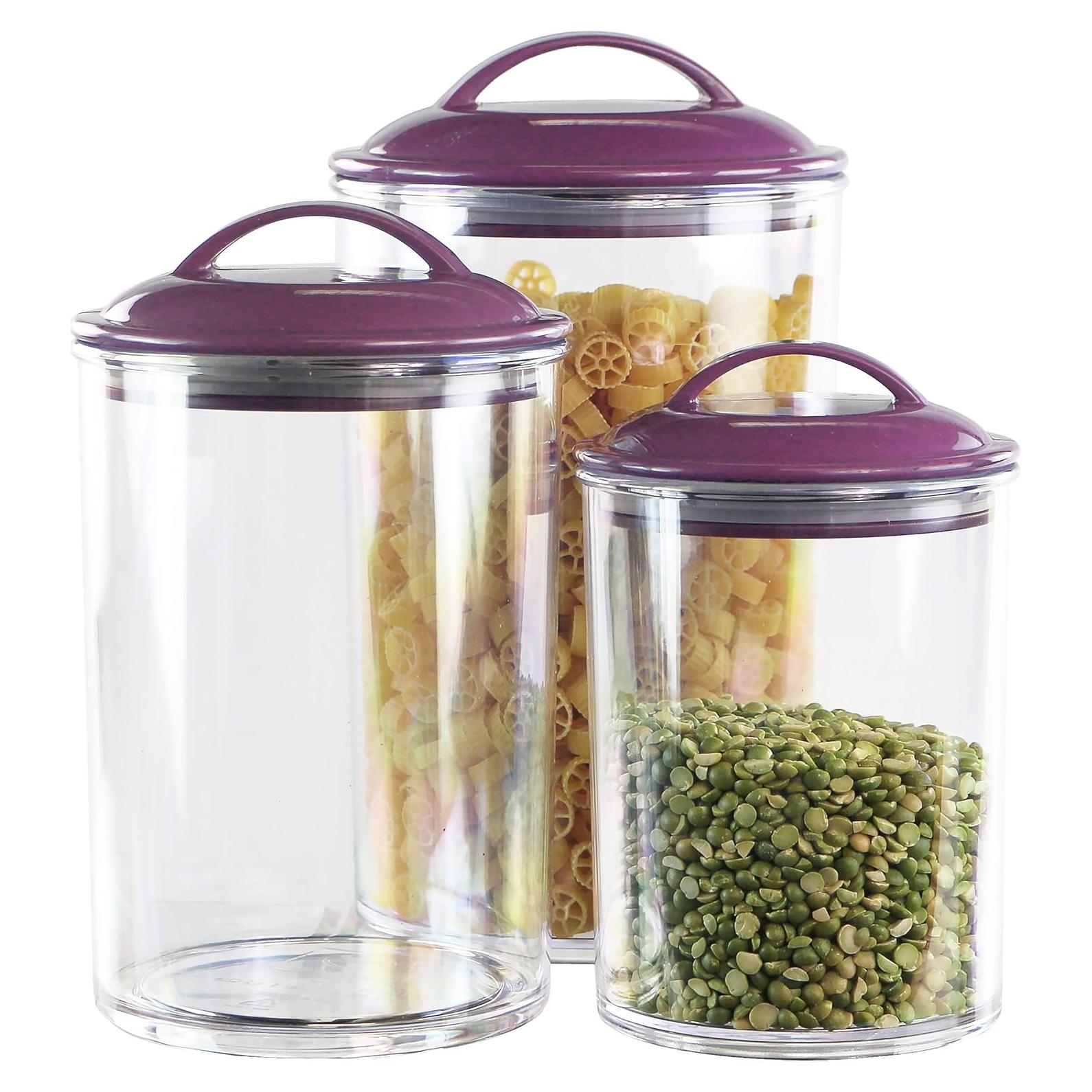 Set de 3 Contenedores de Almacenamiento Reston Lloyd Ciruela