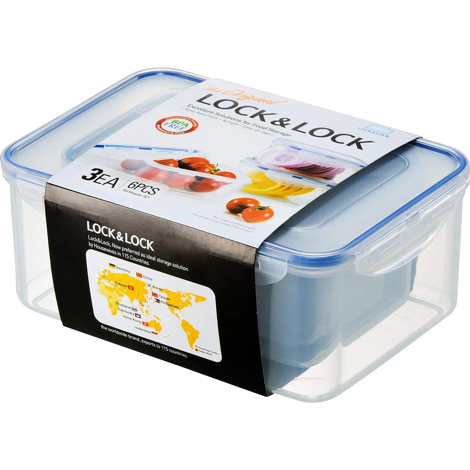 Contenedores Herméticos LocknLock 6 Piezas Libre BPA