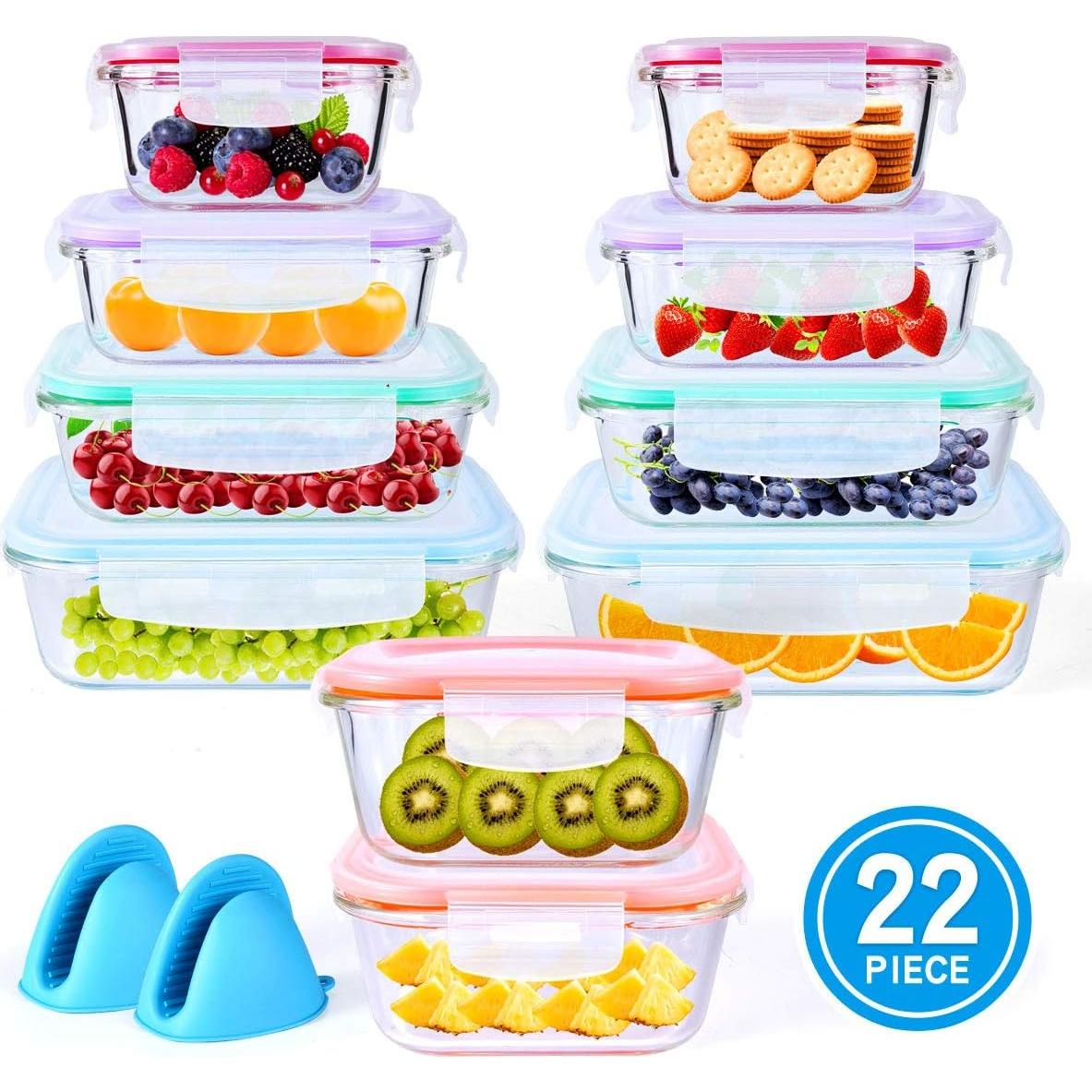 Juego de 20 Contenedores de Almacenamiento de Vidrio Bo Toys