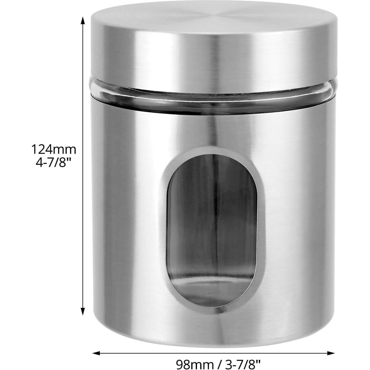 Juego de Tarros de Cocina QWORK 6 Piezas 590 ml Acero Inoxidable