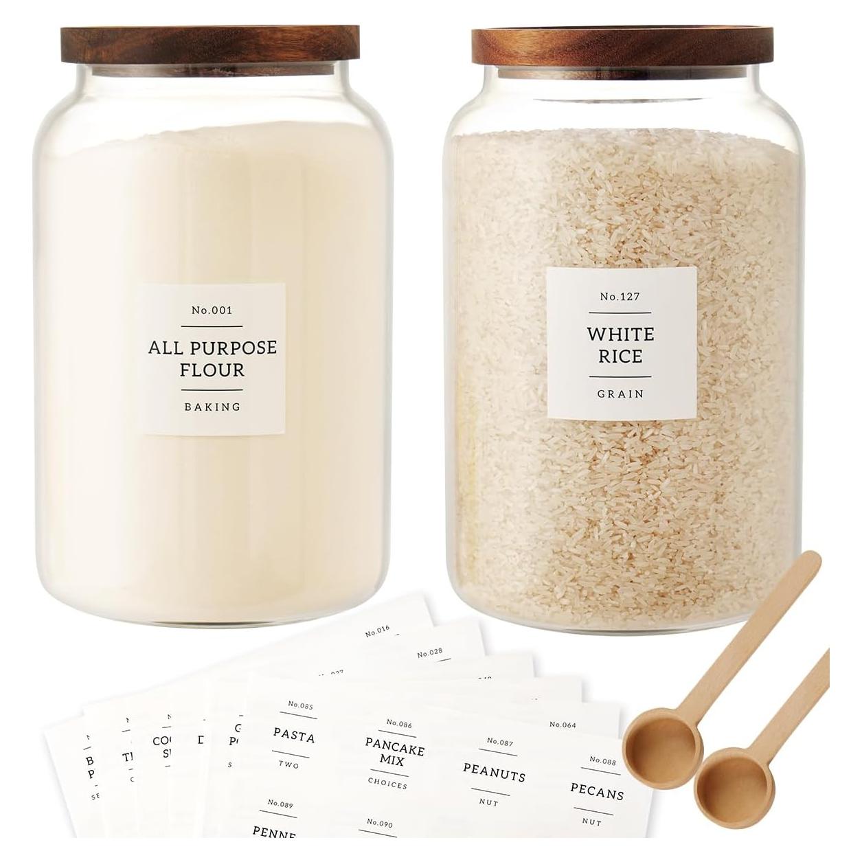 Tarros de Almacenamiento de Vidrio CZSZYGHBAO 2 Piezas 4000 ml