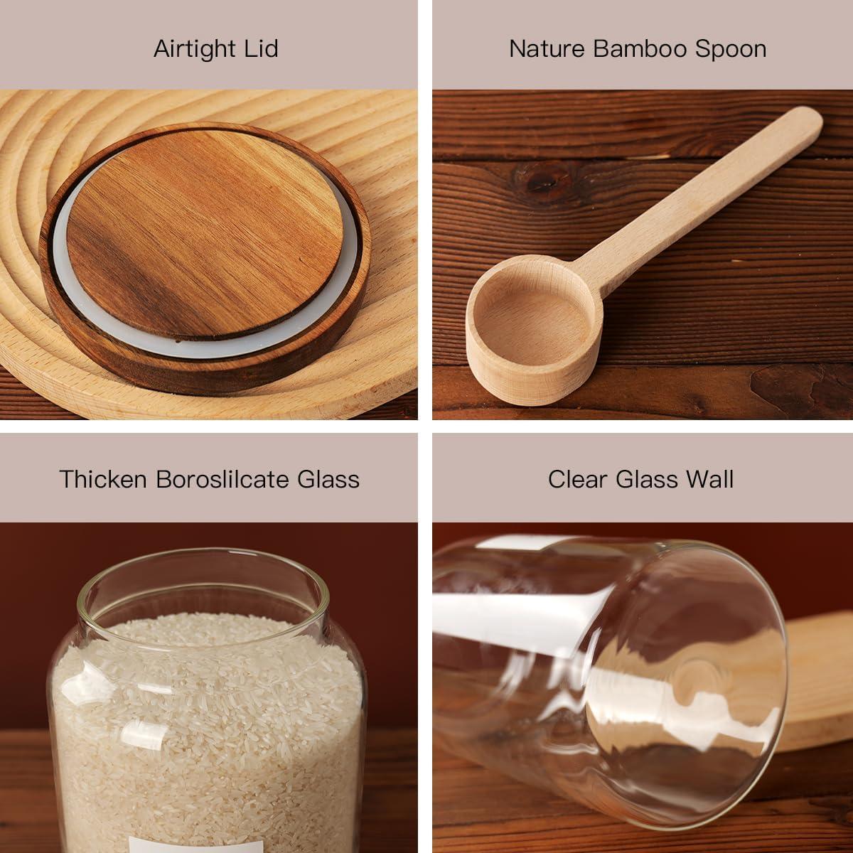 Tarros de Almacenamiento de Vidrio CZSZYGHBAO 2 Piezas 4000 ml