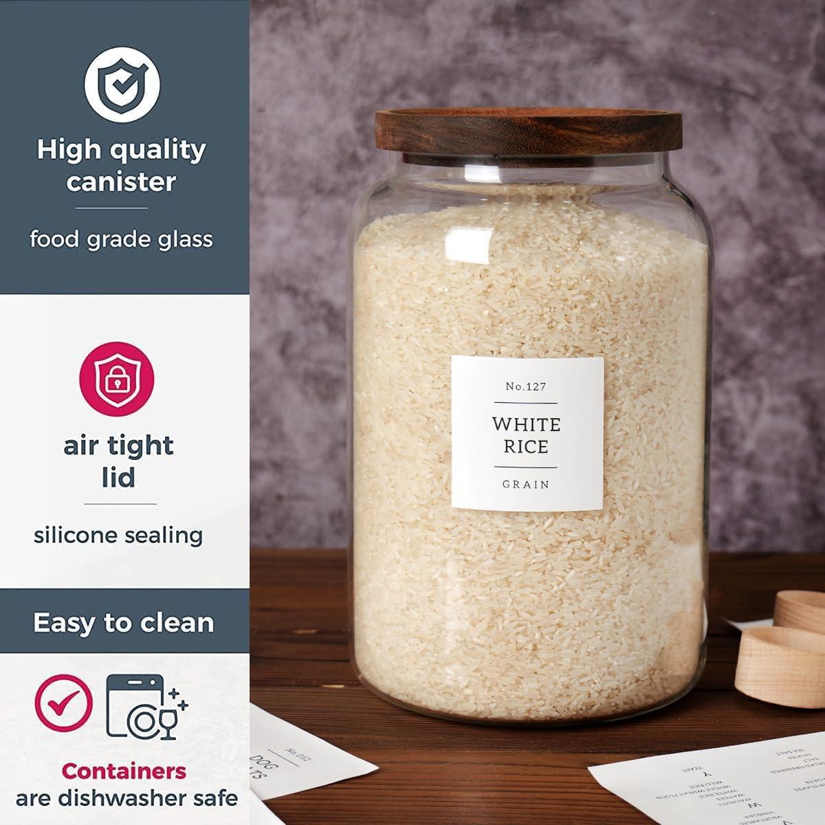 Tarros de Almacenamiento de Vidrio CZSZYGHBAO 2 Piezas 4000 ml