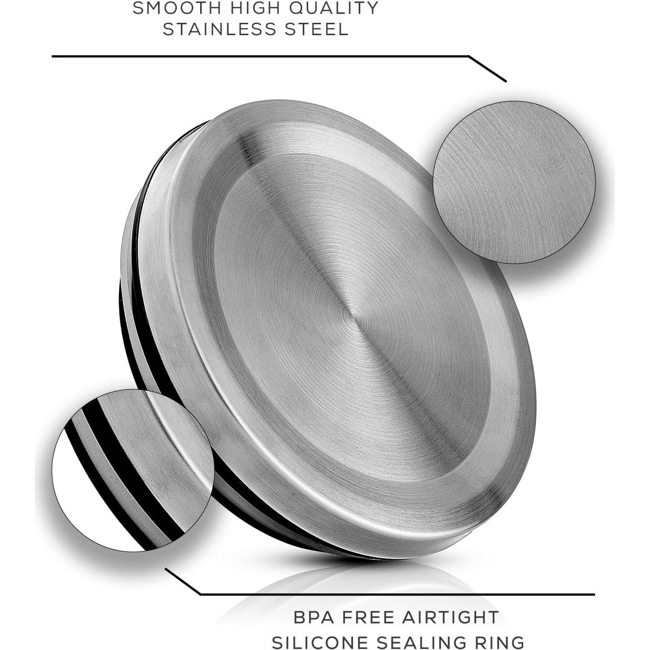 Juego de 6 Tarros de Vidrio JoyJolt con Tapa Hermética