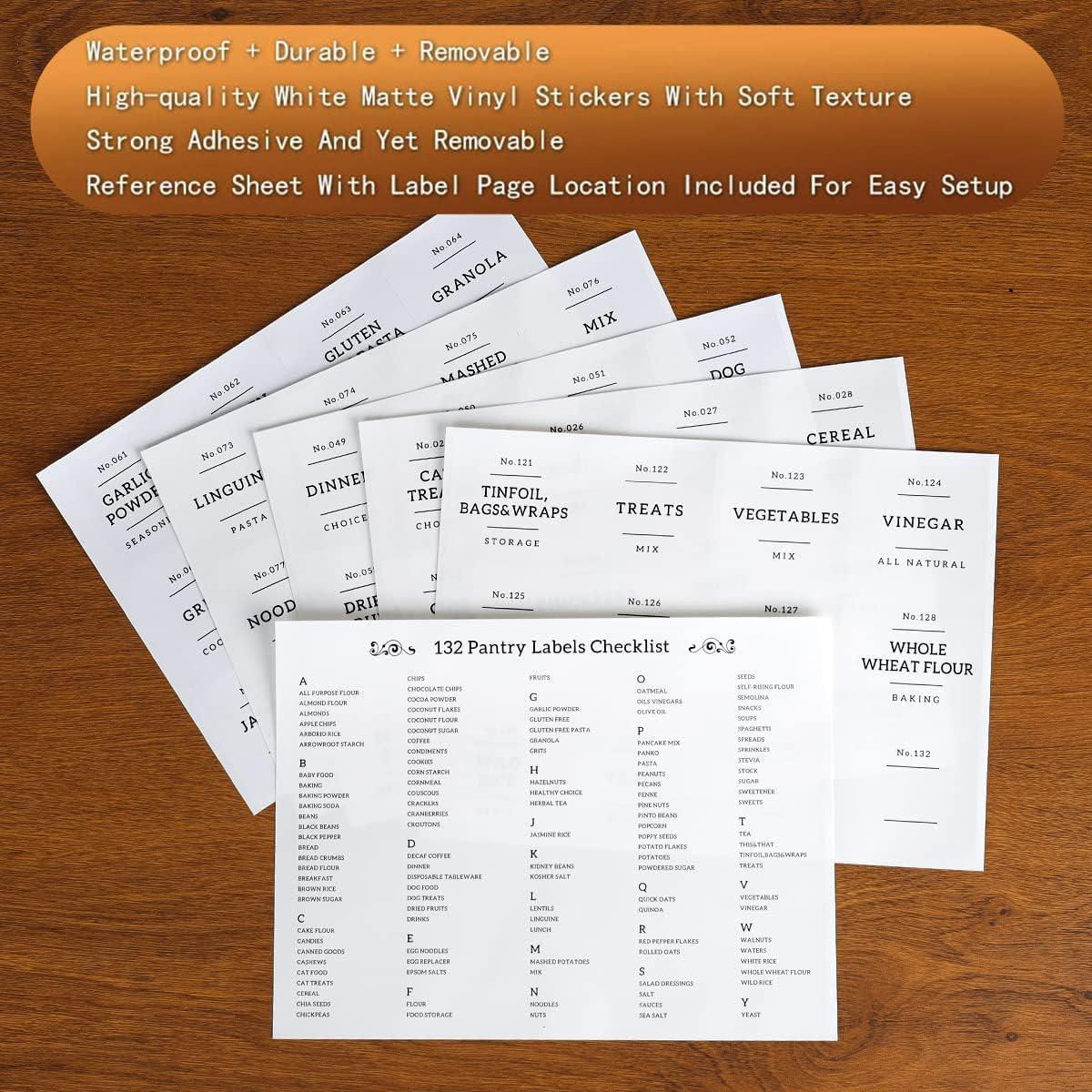 Juego de 6 tarros de vidrio CZZGSM con tapas de bambú y 132 etiquetas