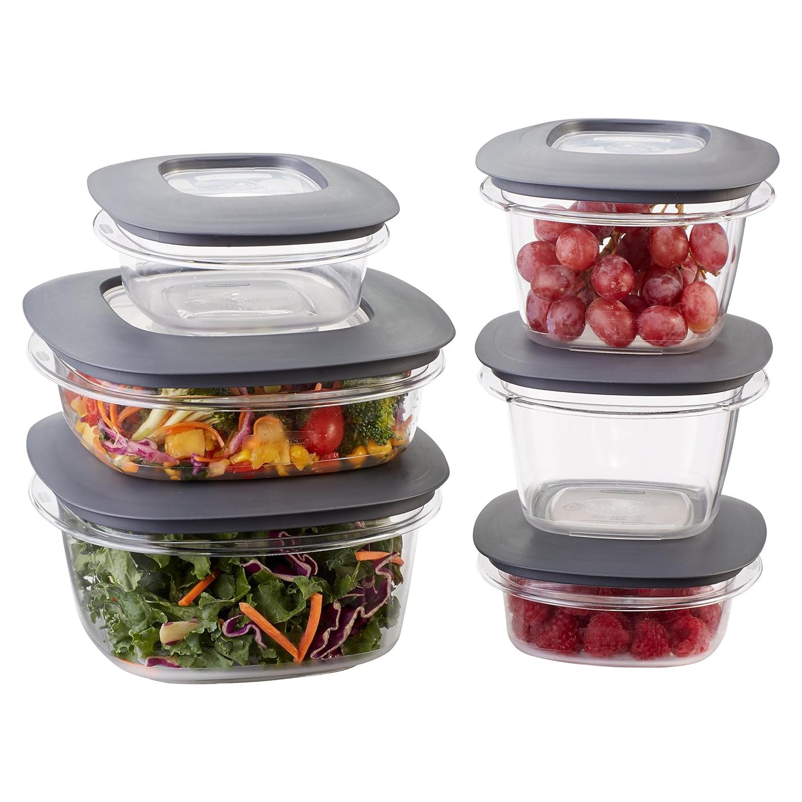 Juego de 6 Contenedores de Almacenamiento Rubbermaid Premier