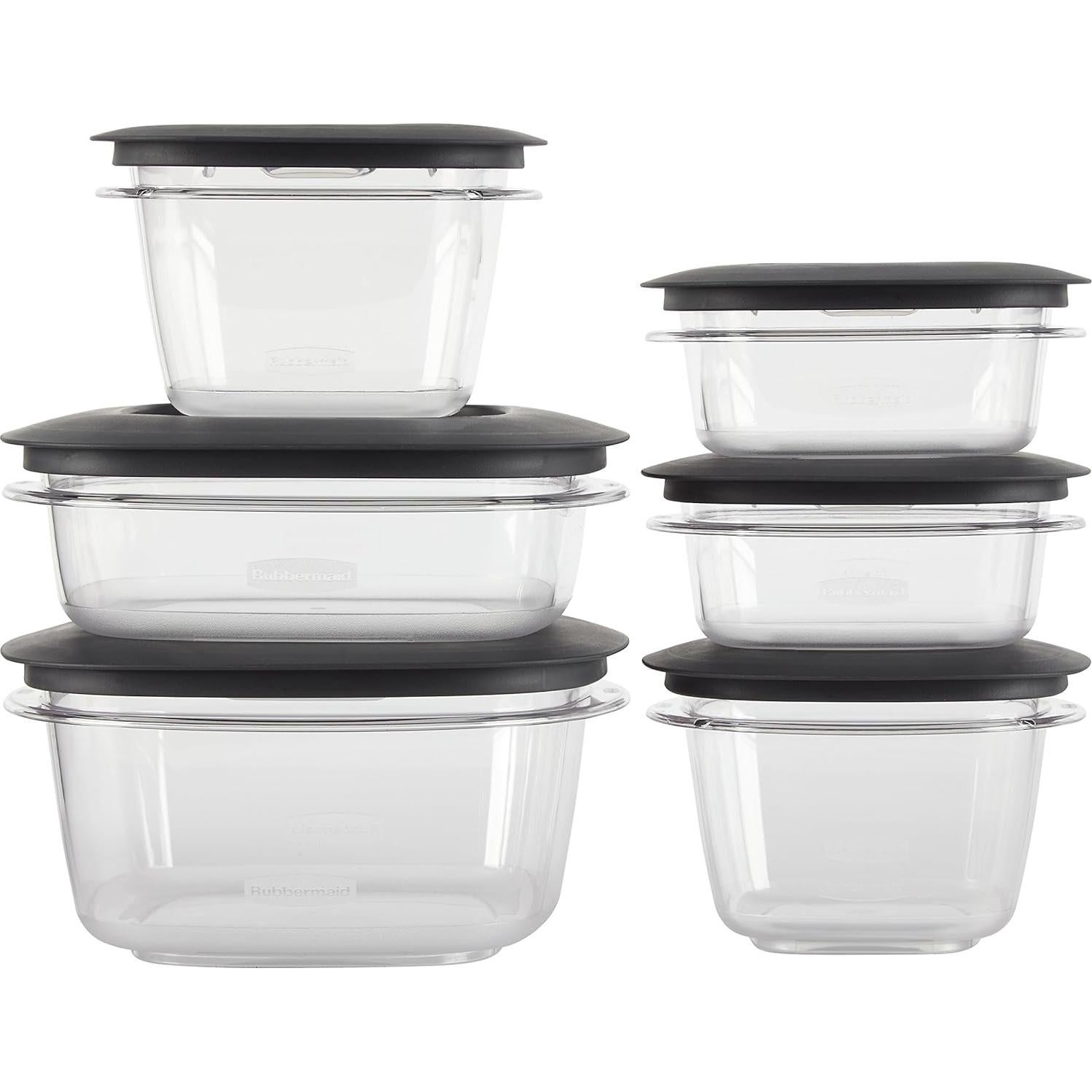 Juego de 6 Contenedores de Almacenamiento Rubbermaid Premier