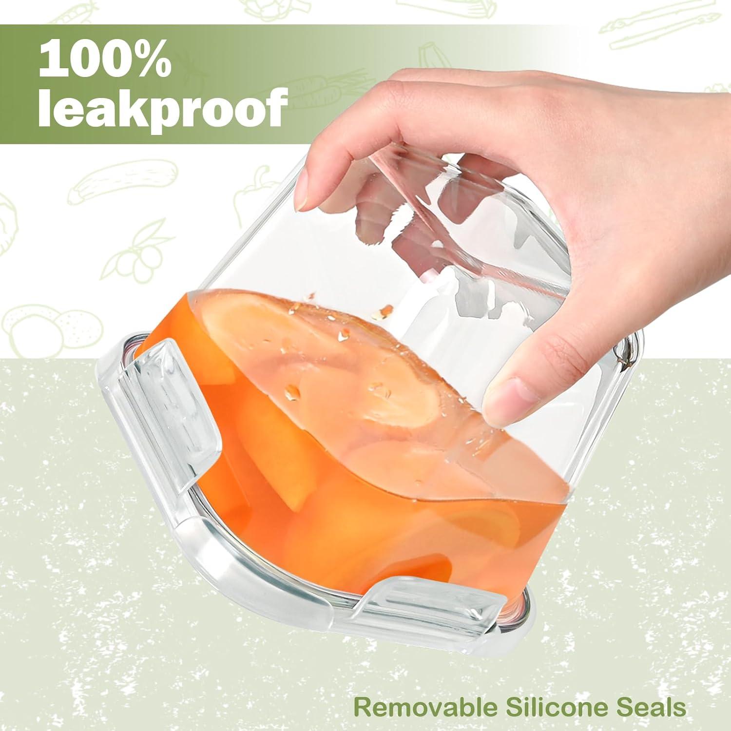 Contenedores de Sopa de Vidrio Borosilicato 32 oz - Paquete de 4