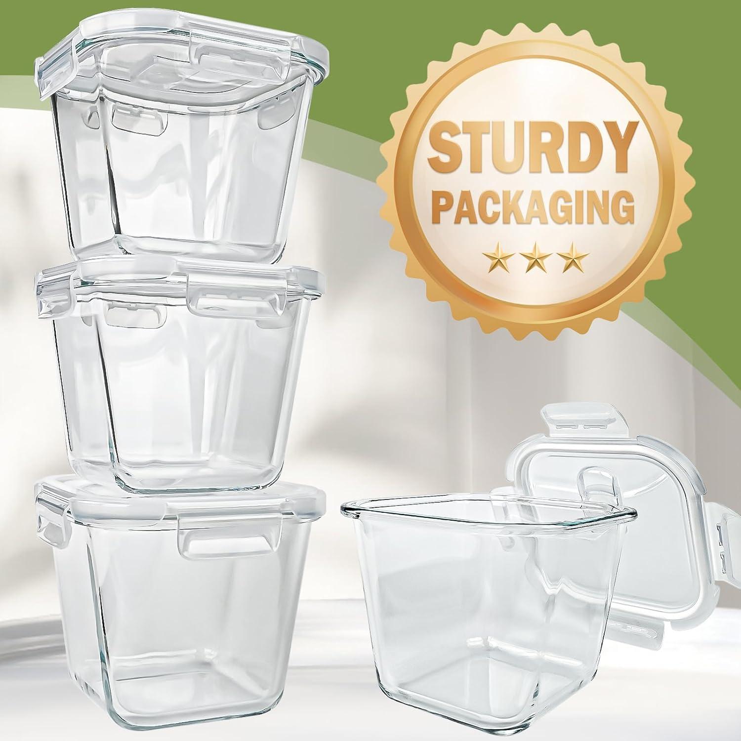 Contenedores de Sopa de Vidrio Borosilicato 32 oz - Paquete de 4