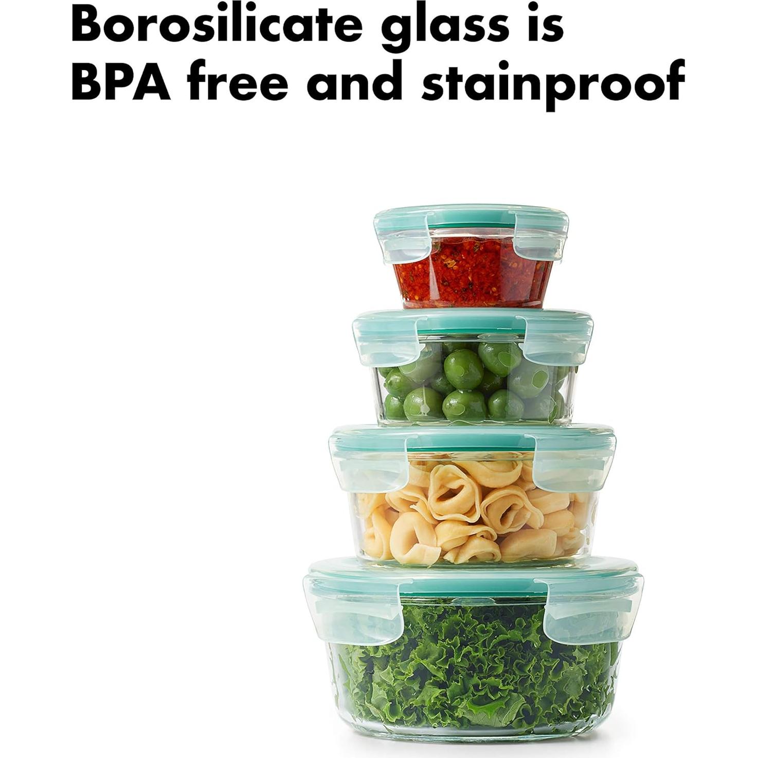 Set de Contenedores de Vidrio OXO Good Grips 8 Piezas Herméticos