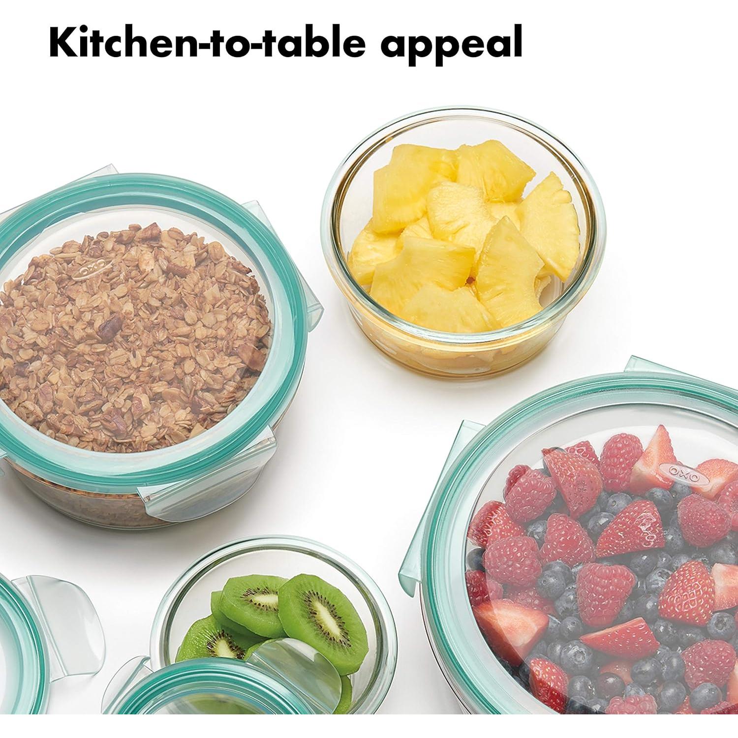 Set de Contenedores de Vidrio OXO Good Grips 8 Piezas Herméticos