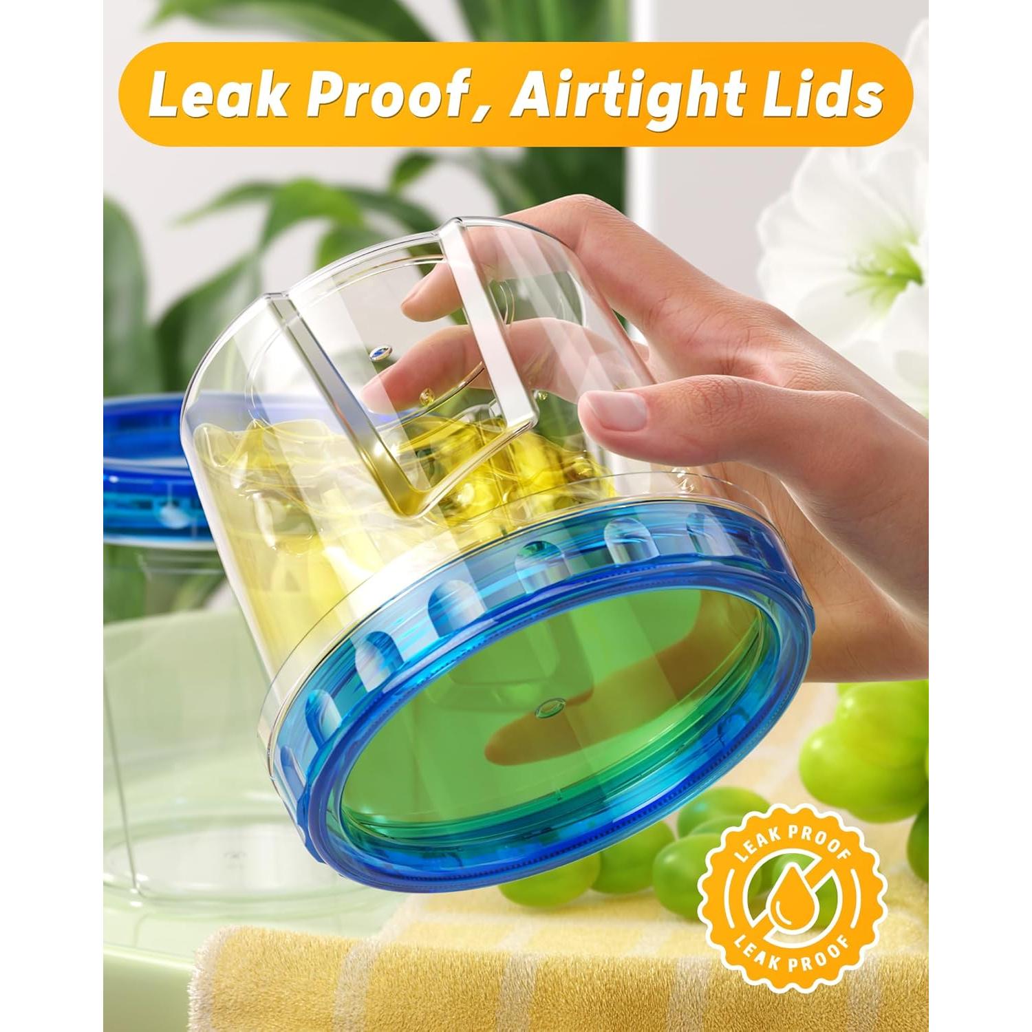 Paquete de 6 Contenedores de Almacenamiento BiuLeon 710 ml