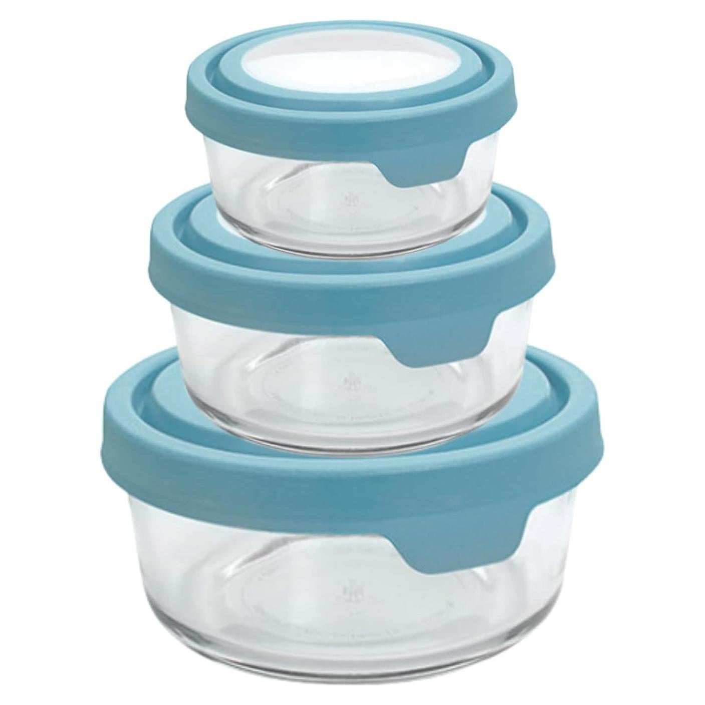 Juego de 6 Contenedores de Almacenamiento de Vidrio Anchor Hocking TrueSeal