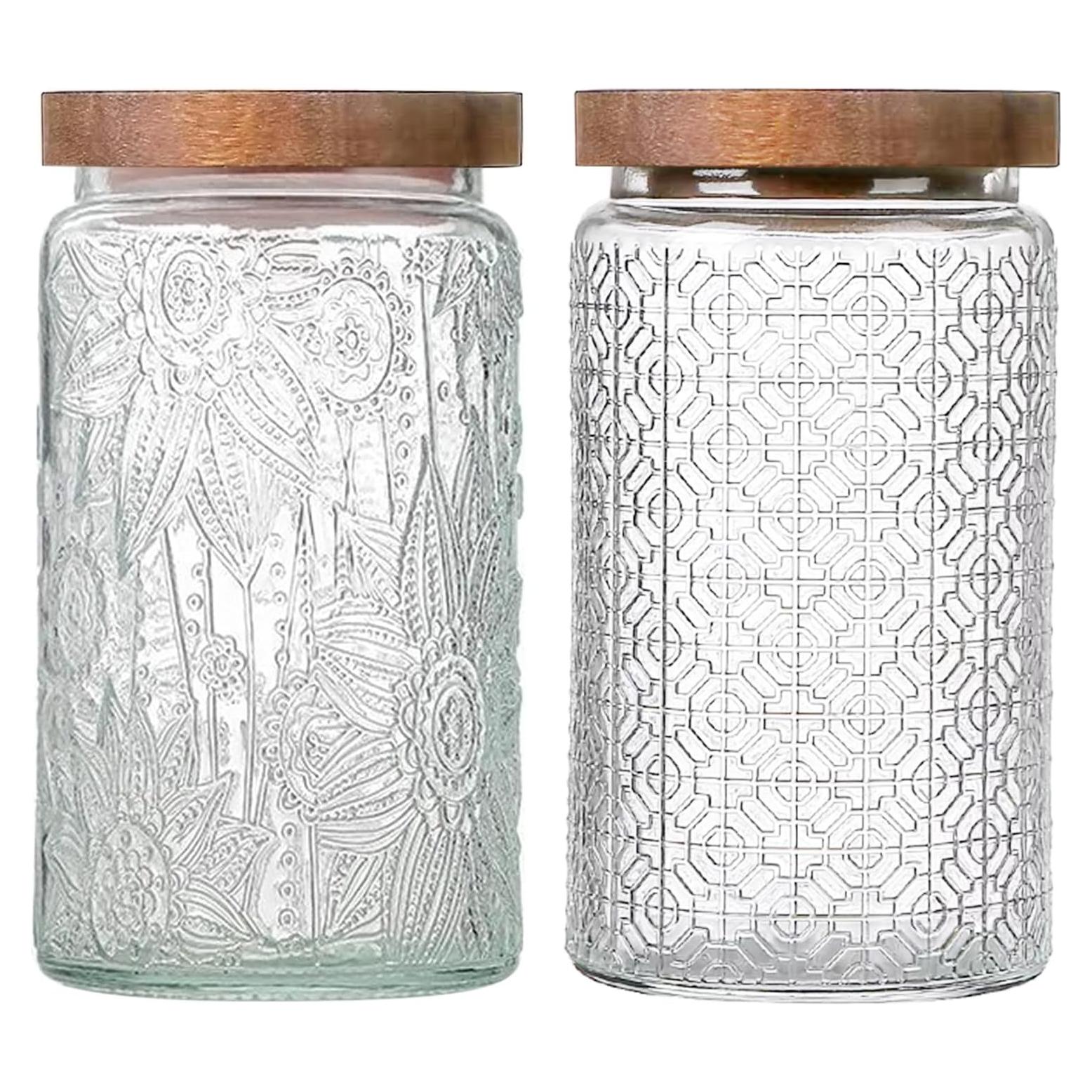 Tarros de Vidrio Vintage Herméticos Yoqelt, 2 Piezas 1.01 L