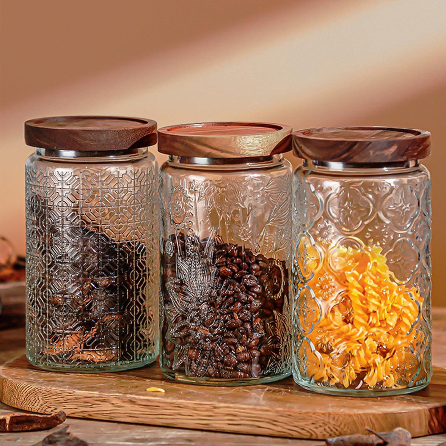 Tarros de Vidrio Vintage Herméticos Yoqelt, 2 Piezas 1.01 L