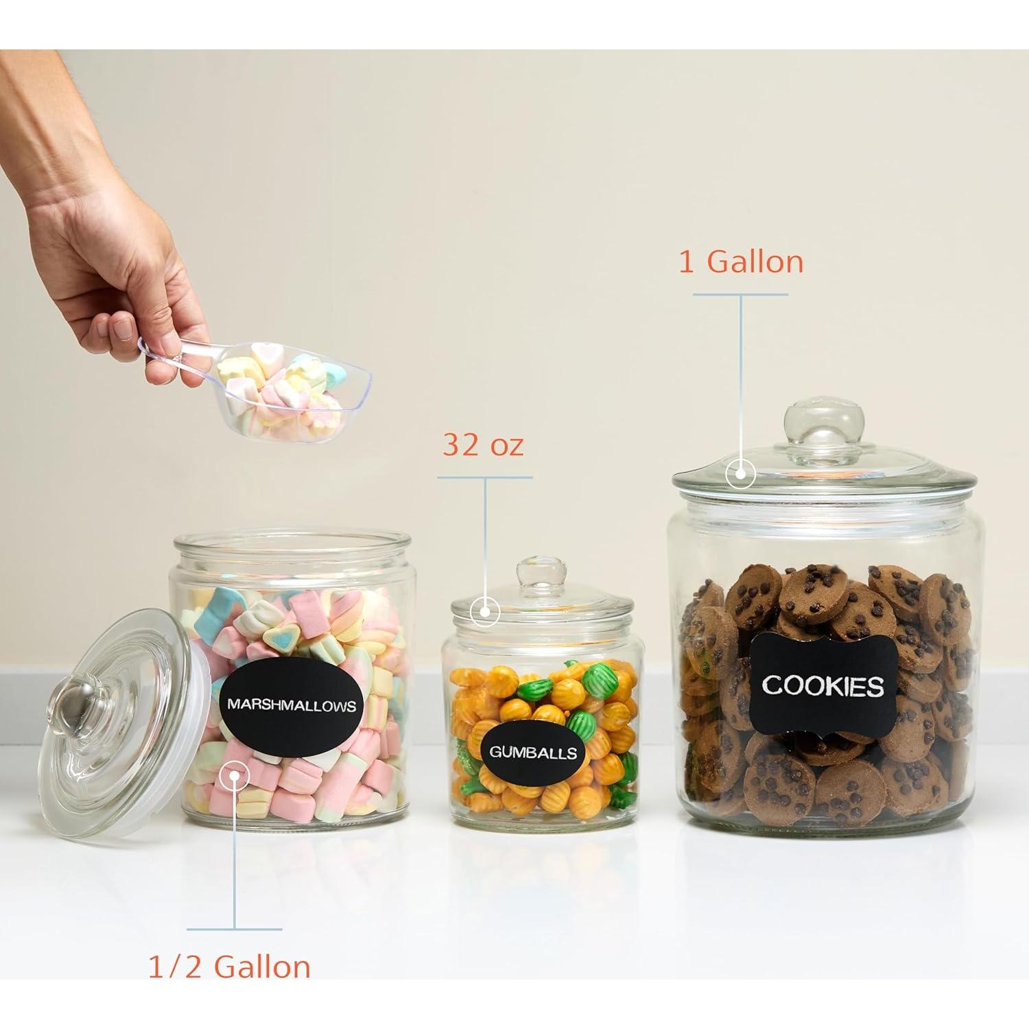 Tarros de Almacenamiento de Vidrio KooK, 1 Galón, Juego de 2