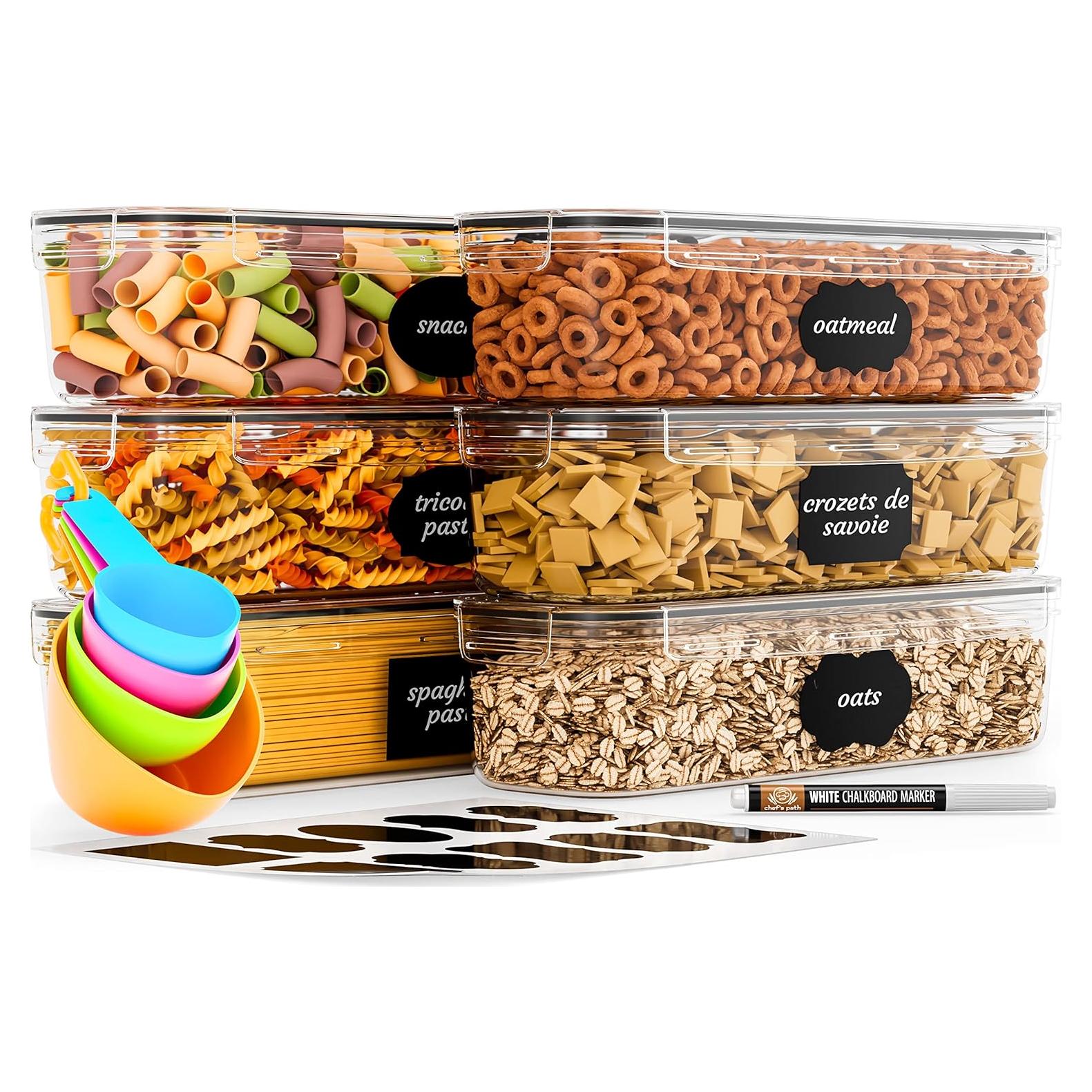 Juego de 6 Contenedores Herméticos Chef's Path 2.3L para Alimentos