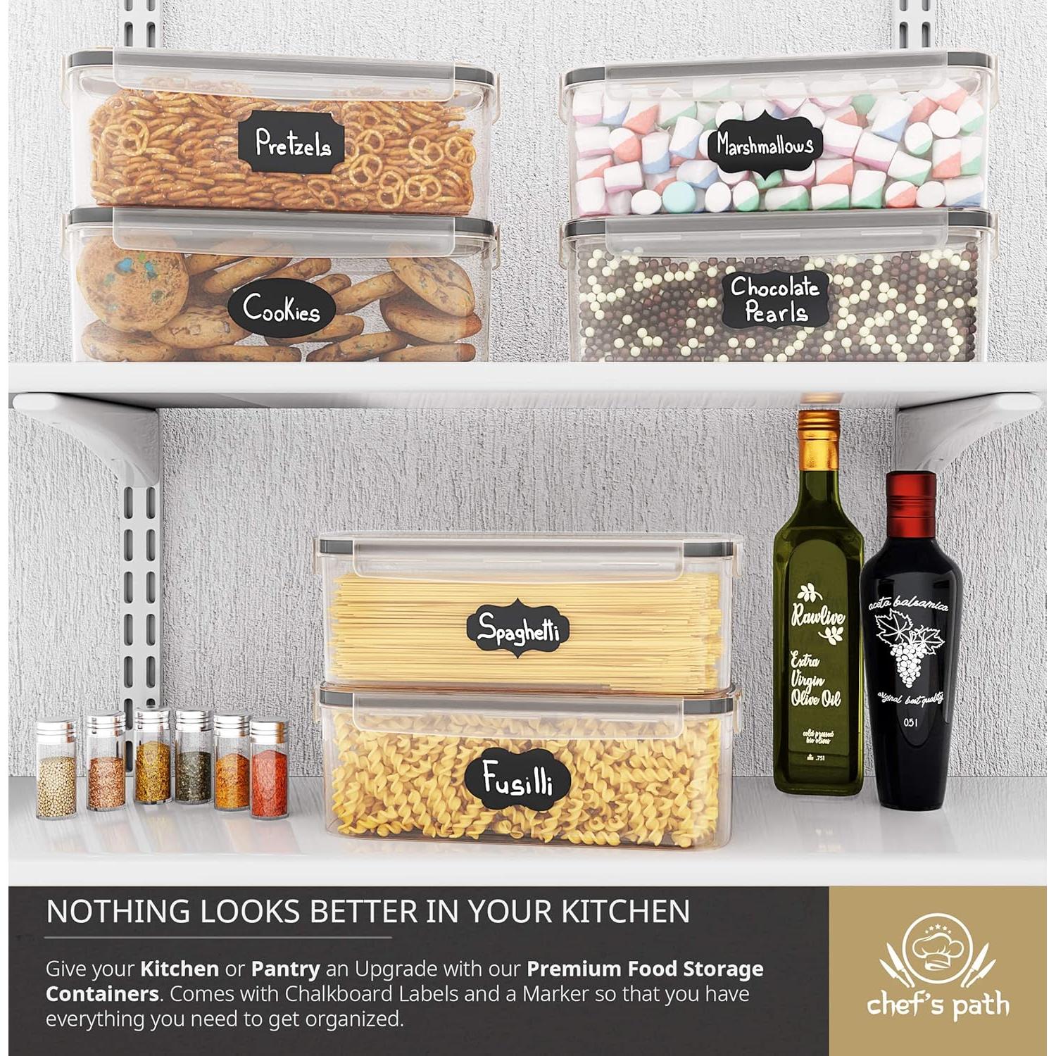 Juego de 6 Contenedores Herméticos Chef's Path 2.3L para Alimentos