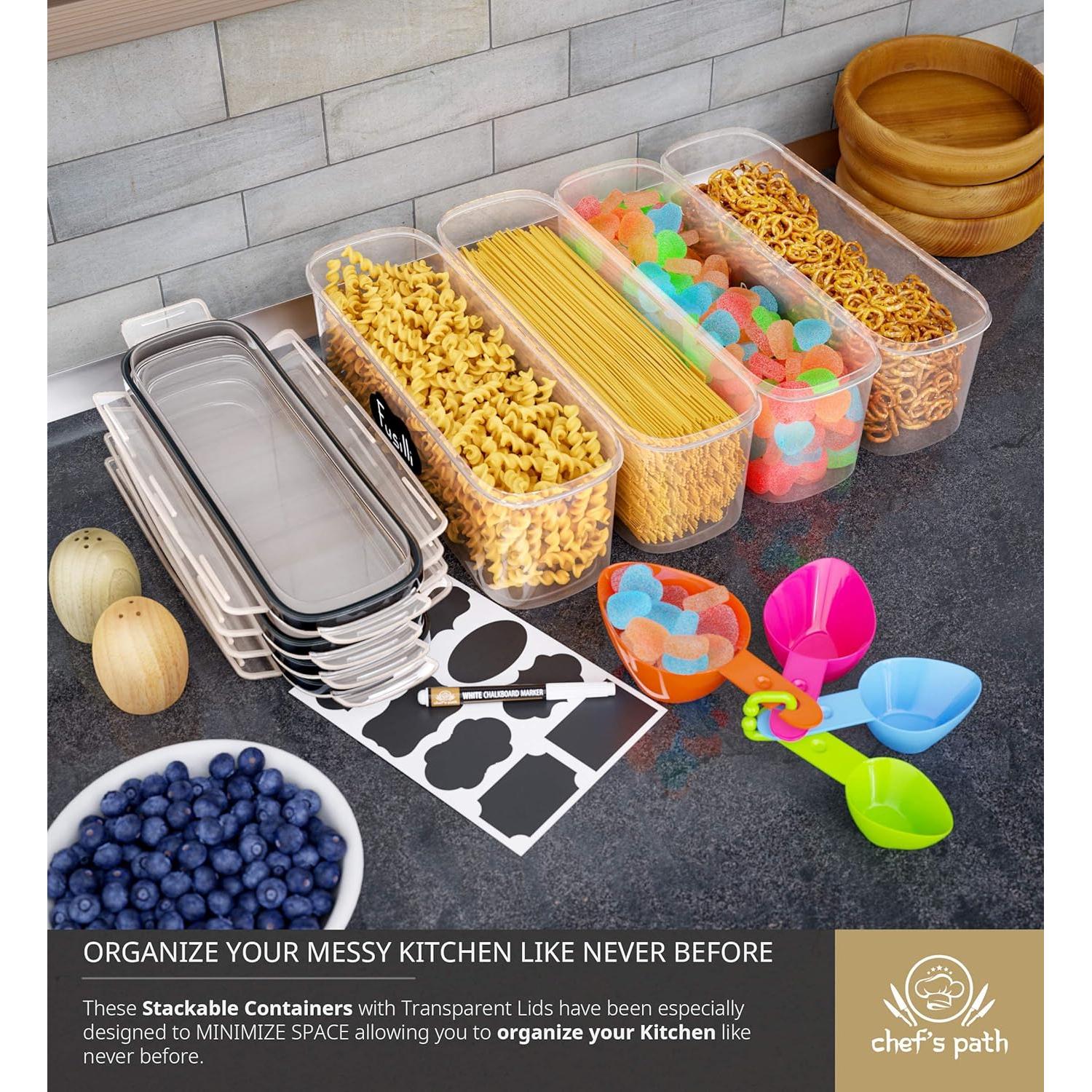 Juego de 6 Contenedores Herméticos Chef's Path 2.3L para Alimentos