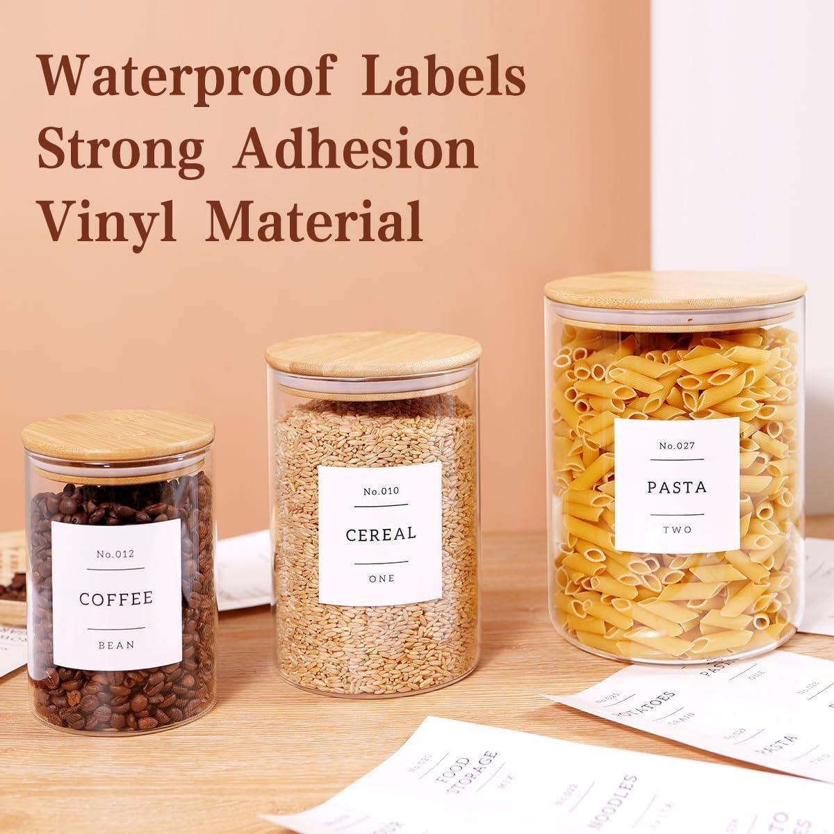 Juego de 3 Tarros de Vidrio Herméticos con Tapas de Bambú - 2.96 L