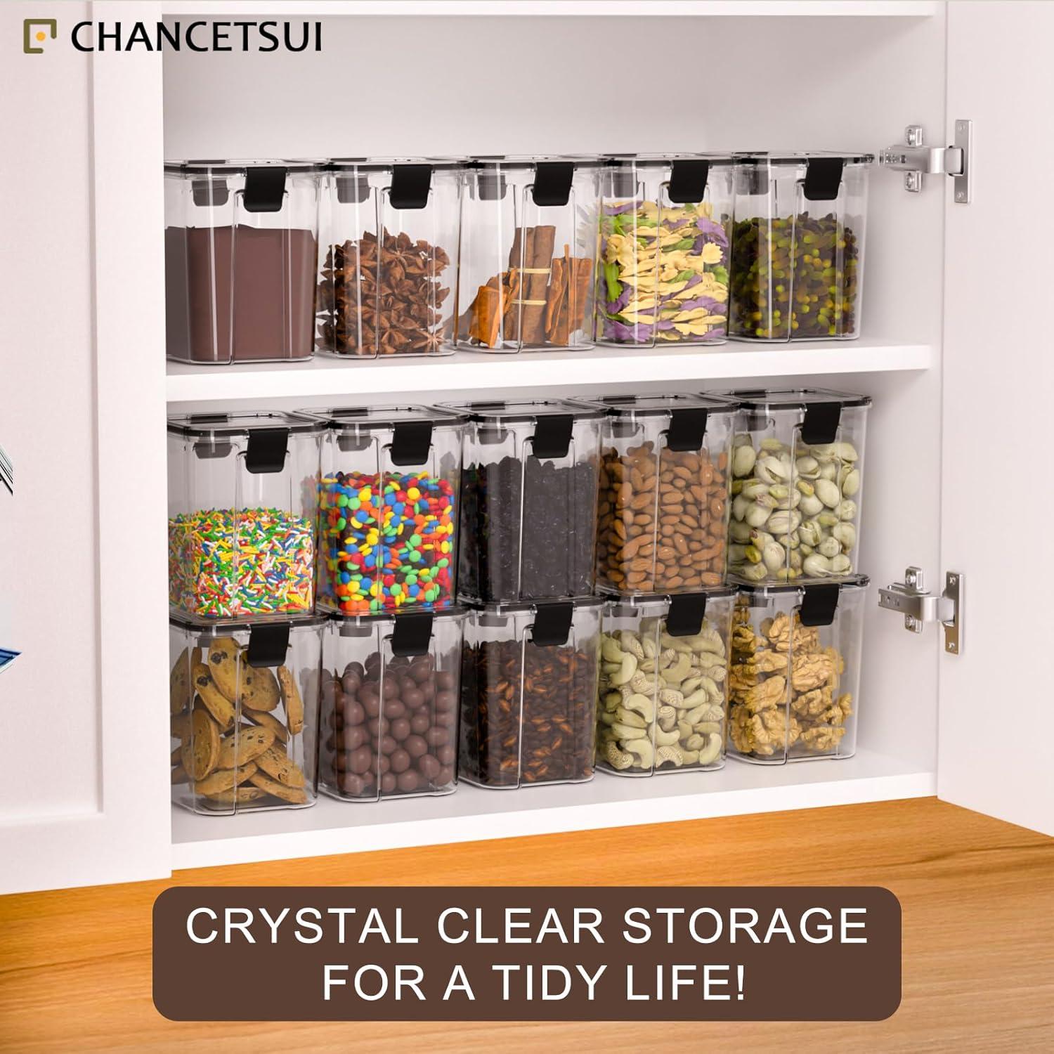 Set de 2 Frascos Herméticos CHANCETSUI 1L Plástico Transparente