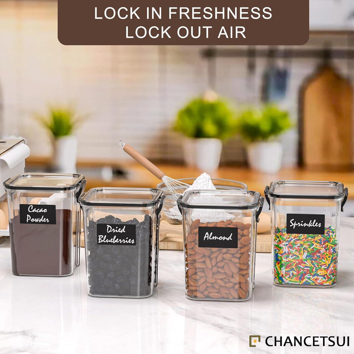 Set de 2 Frascos Herméticos CHANCETSUI 1L Plástico Transparente