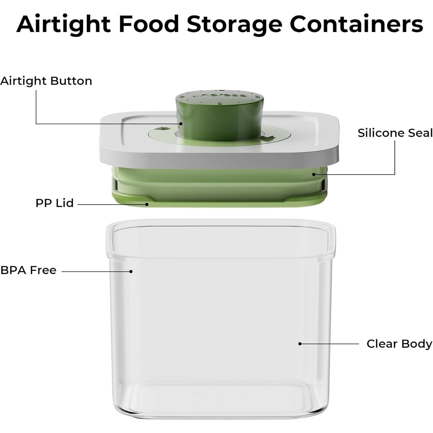 Juego de 7 Contenedores Herméticos Linoroso 5.2L Apilables