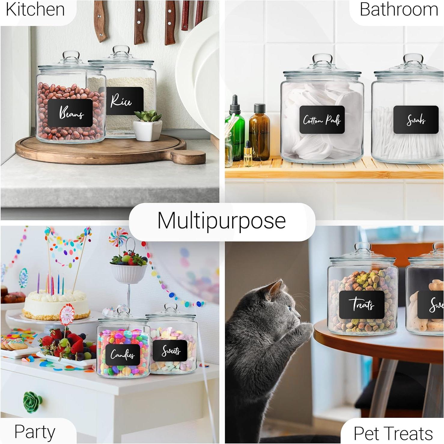 Juego de 2 Tarros de Vidrio Herméticos Le'raze 3.78L