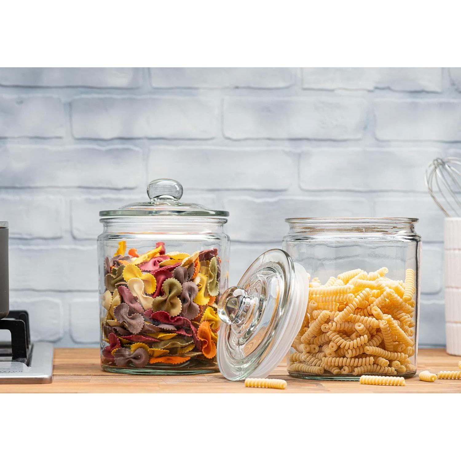 Juego de 2 Tarros de Vidrio Herméticos Le'raze 3.78L