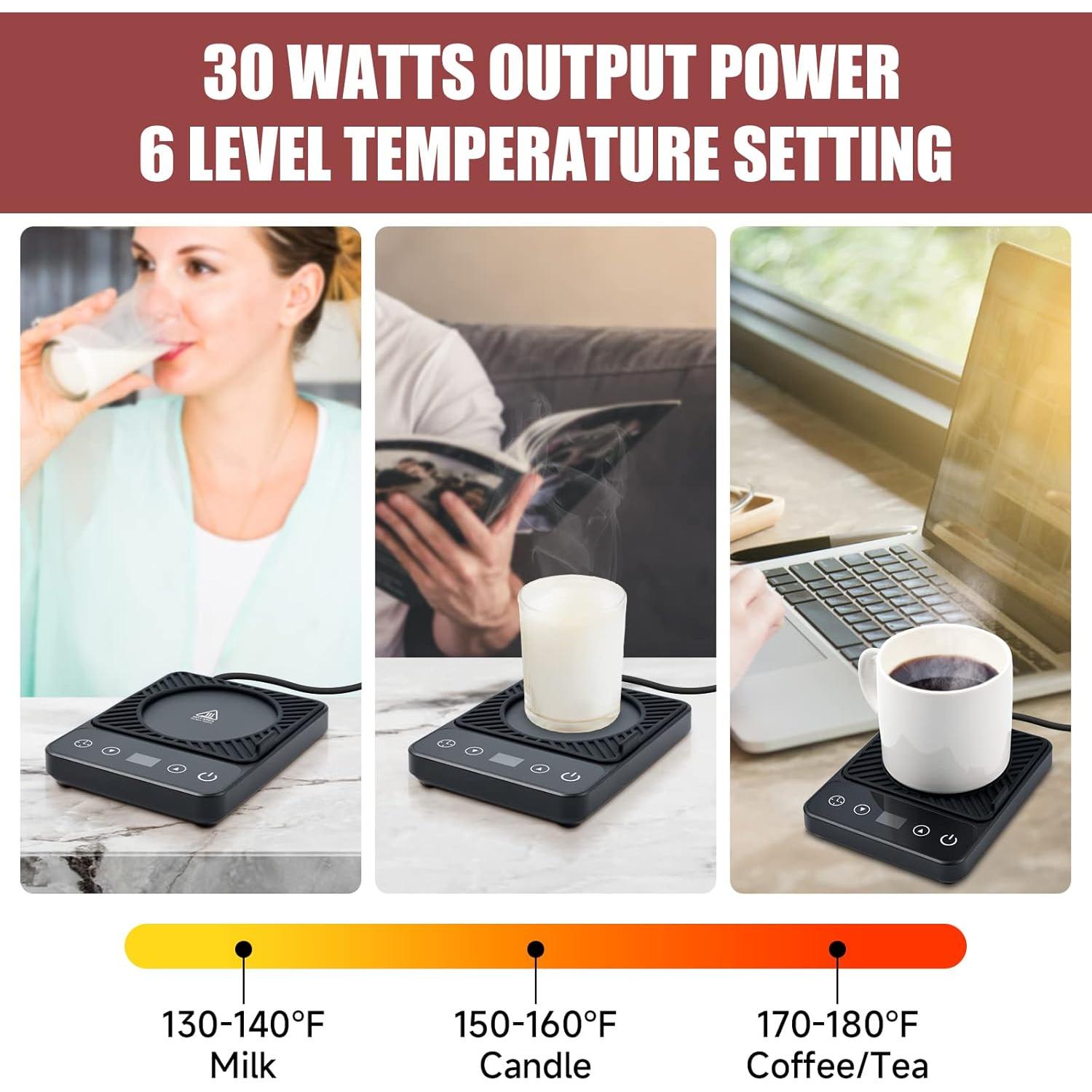 Calentador de Tazas Eléctrico Cafzed 30W con Temporizador 6 Niveles