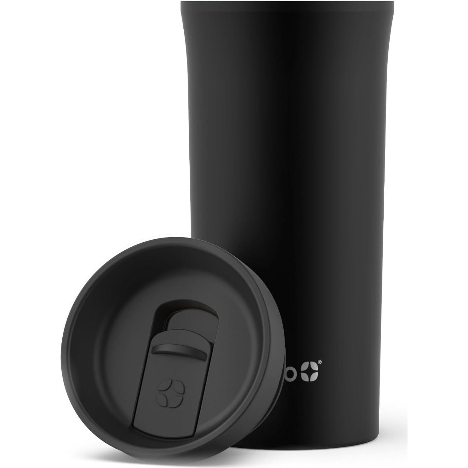 Taza de Viaje Ello Arabica 414ml Acero Inoxidable Negra