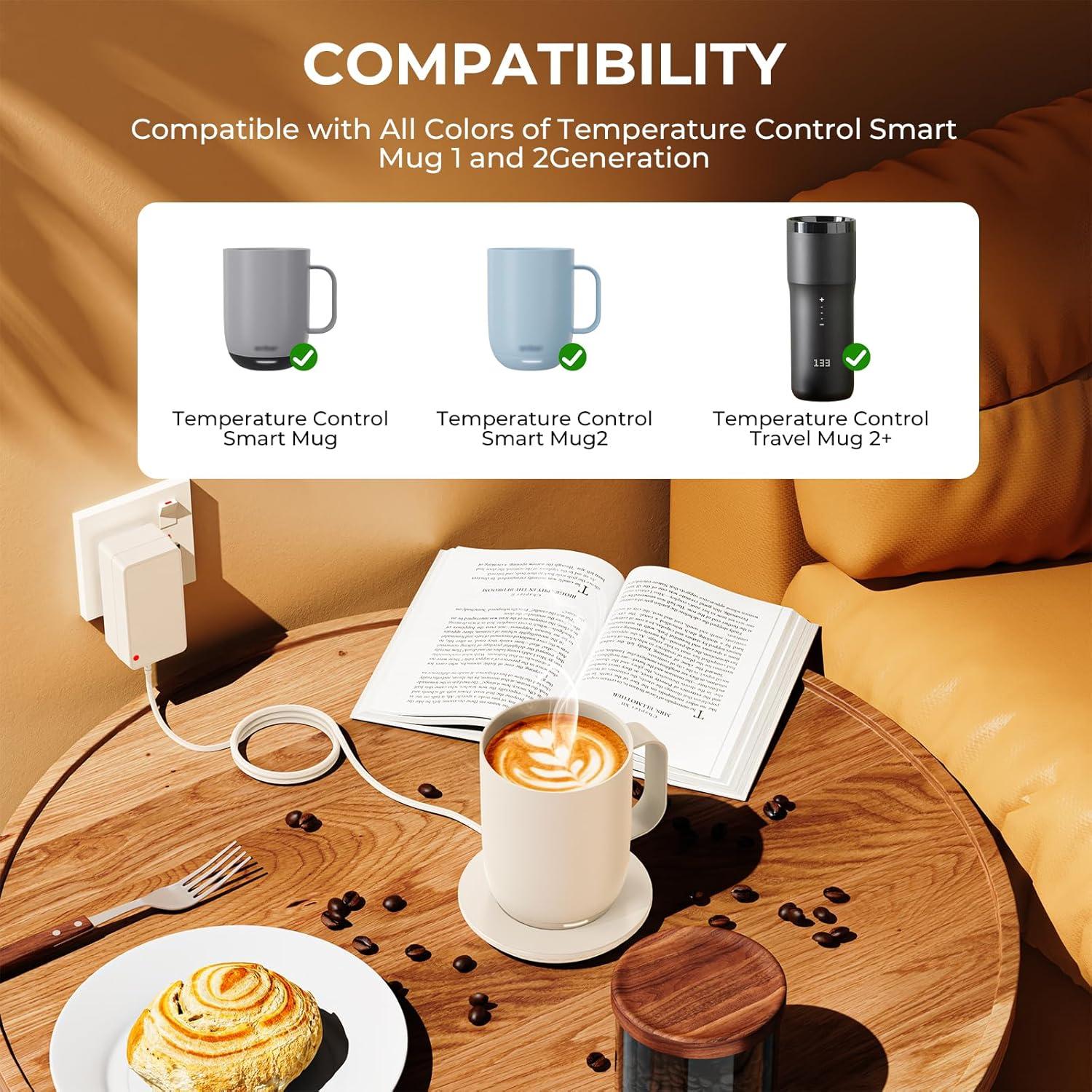 Base de Carga Blanca OatXtorpor para Taza Inteligente 1 y 2