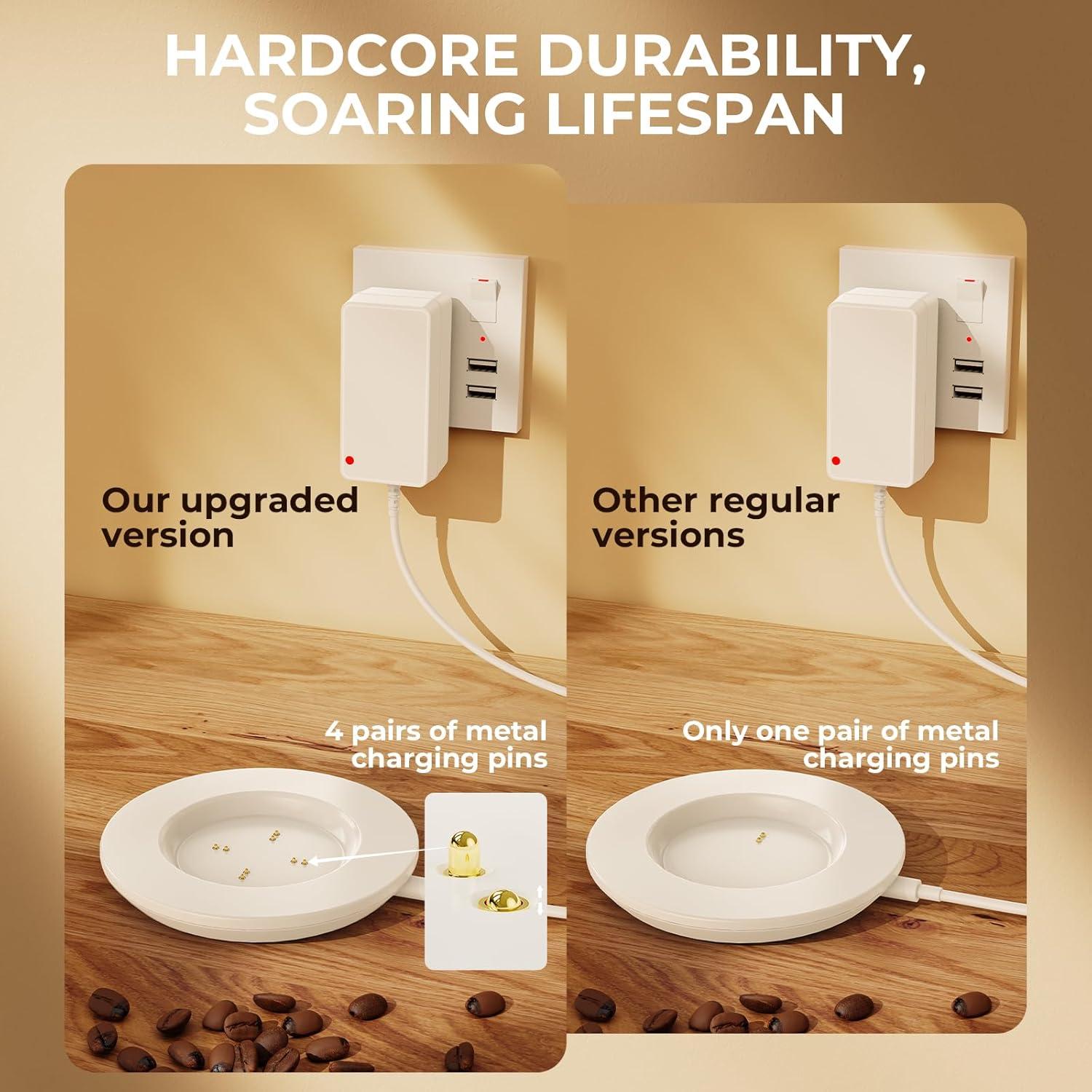 Base de Carga Blanca OatXtorpor para Taza Inteligente 1 y 2