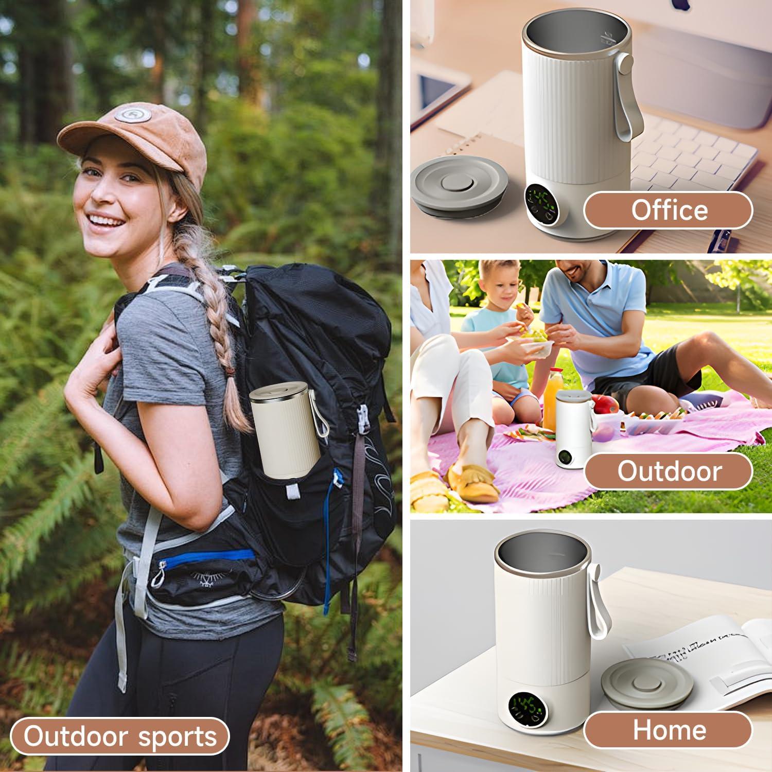 Taza de café eléctrica autocalentable WGL&HJ 355ml con agitación