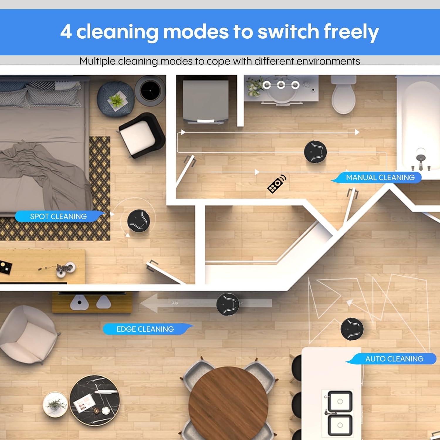 Robot Aspirador y Mopa Bagotte A22 4 en 1 5000Pa WiFi Control App