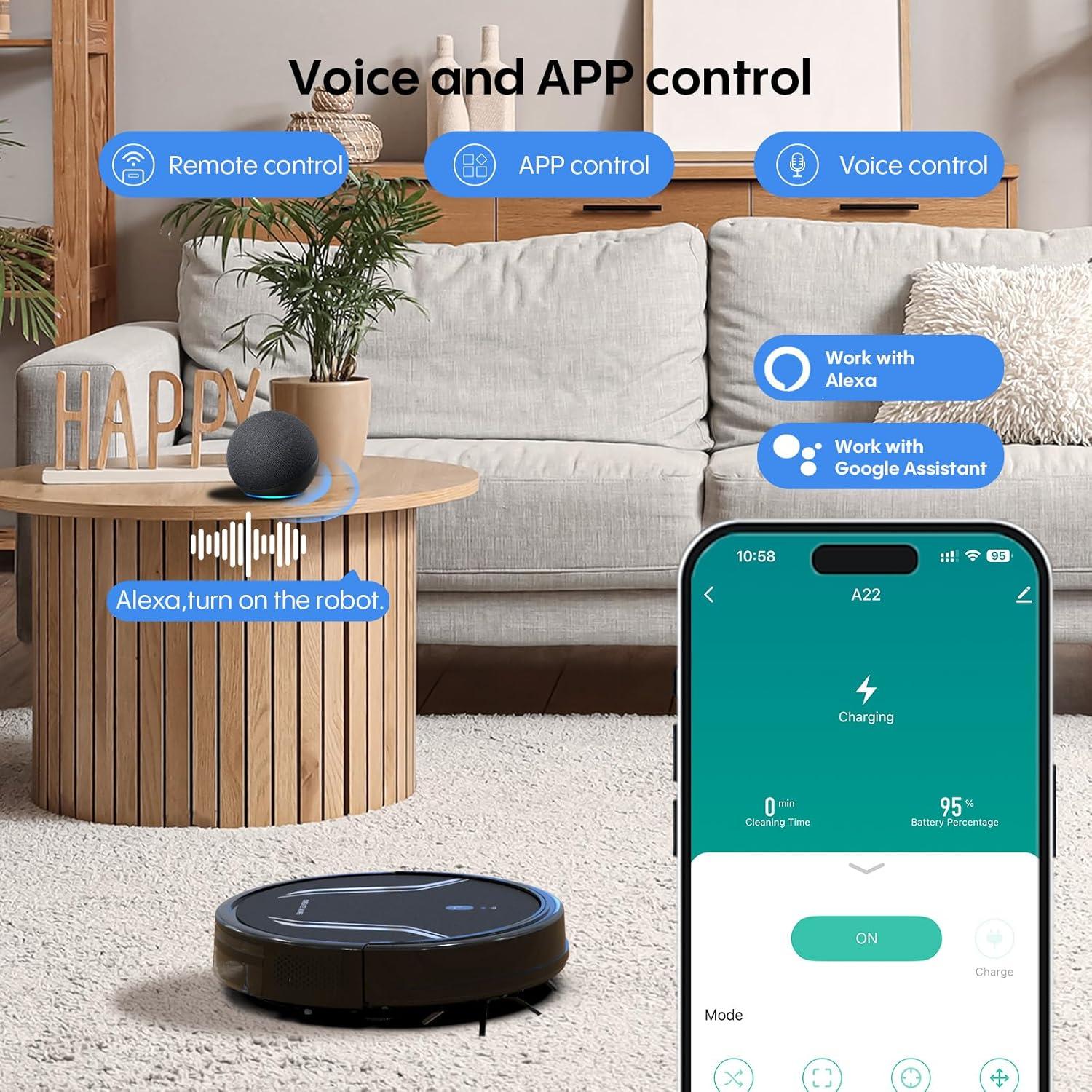 Robot Aspirador y Mopa Bagotte A22 4 en 1 5000Pa WiFi Control App