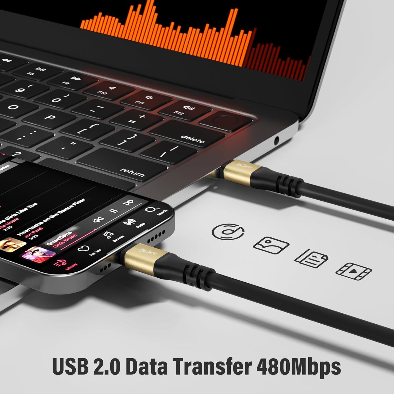 Cable USB C a USB C 100W 4.57m Mygatti Carga Rápida