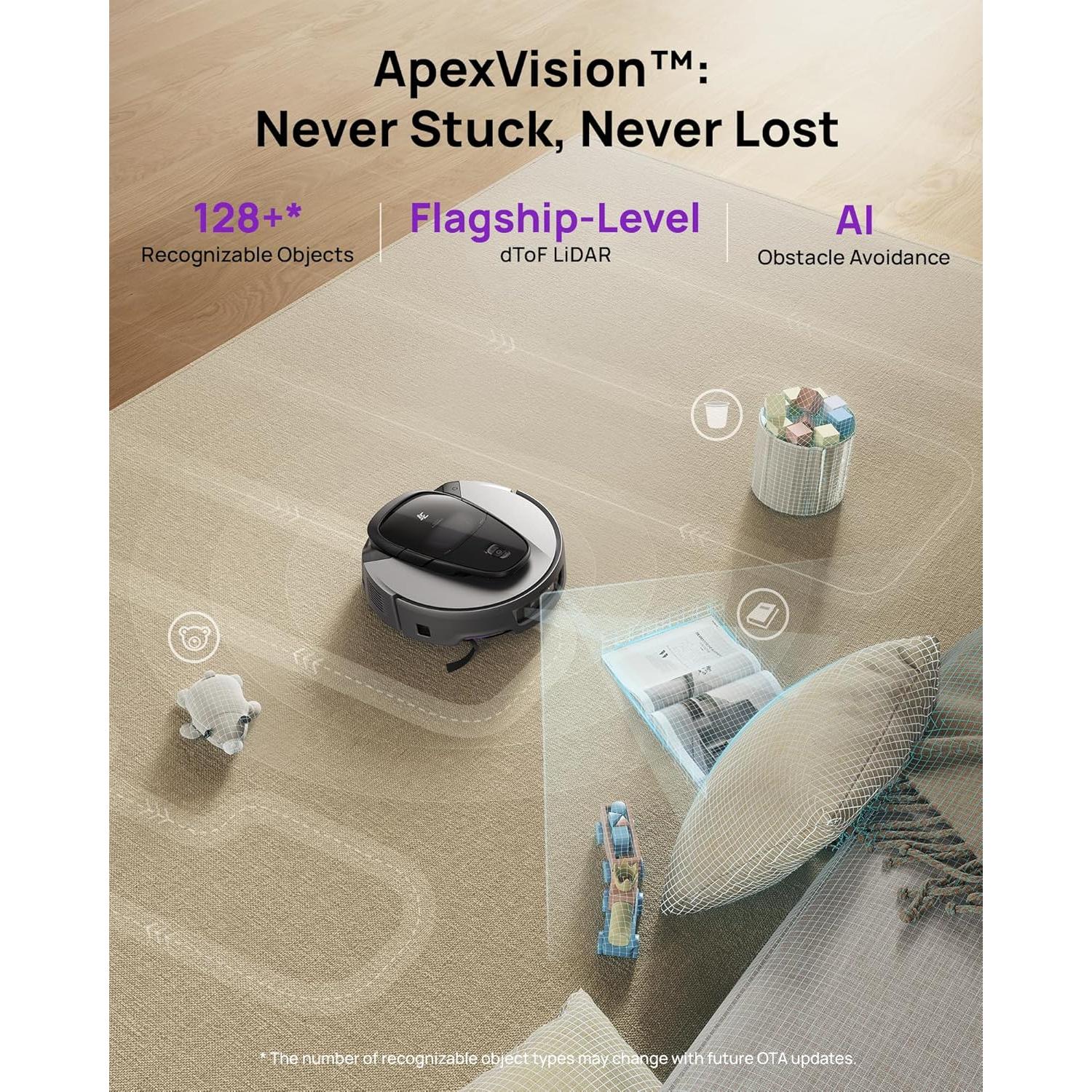 Aspiradora Robótica 3i G10+ con Mopa, 18000 Pa, Navegación LiDAR