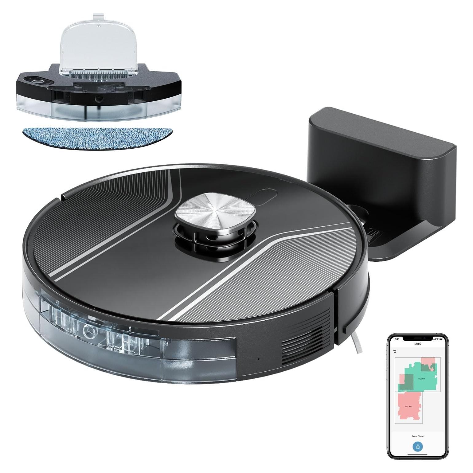 Aspiradora Robot Trapeador Bodenbot K80L, Navegación LiDAR, 5000Pa