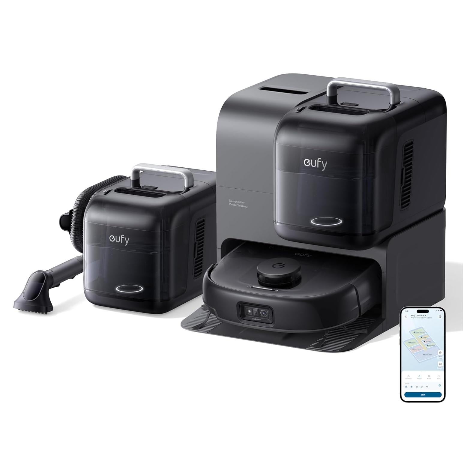 Robot Aspiradora eufy E28 con Sistema HydroJet y Mopa Rodante