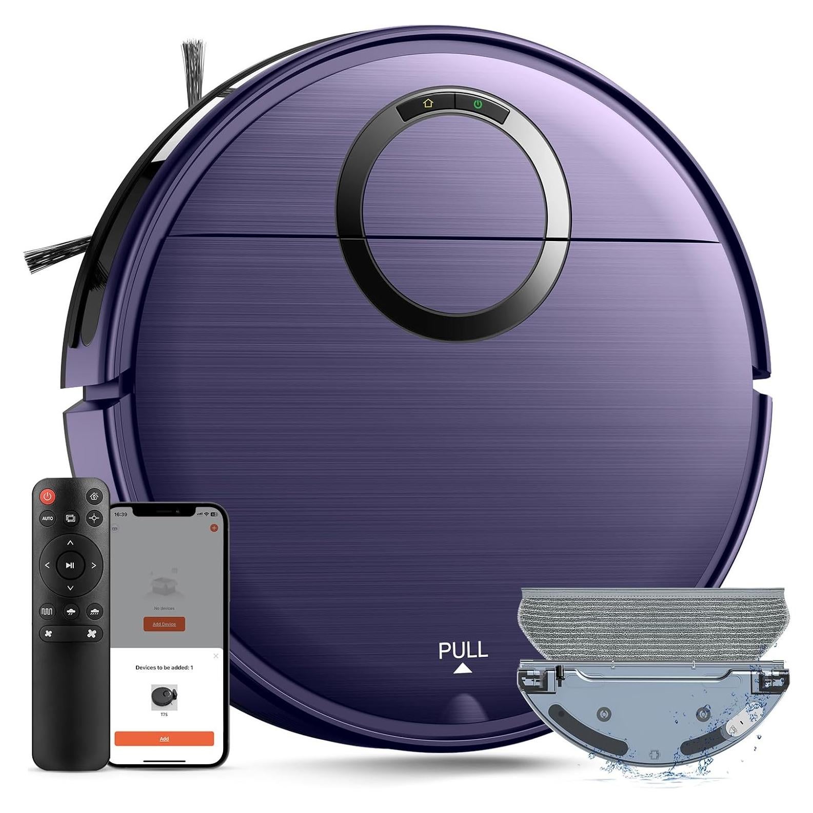 Robot Aspirador y Mopa 2 en 1 MAMNV T7S 2000Pa Wi-Fi Control Remoto