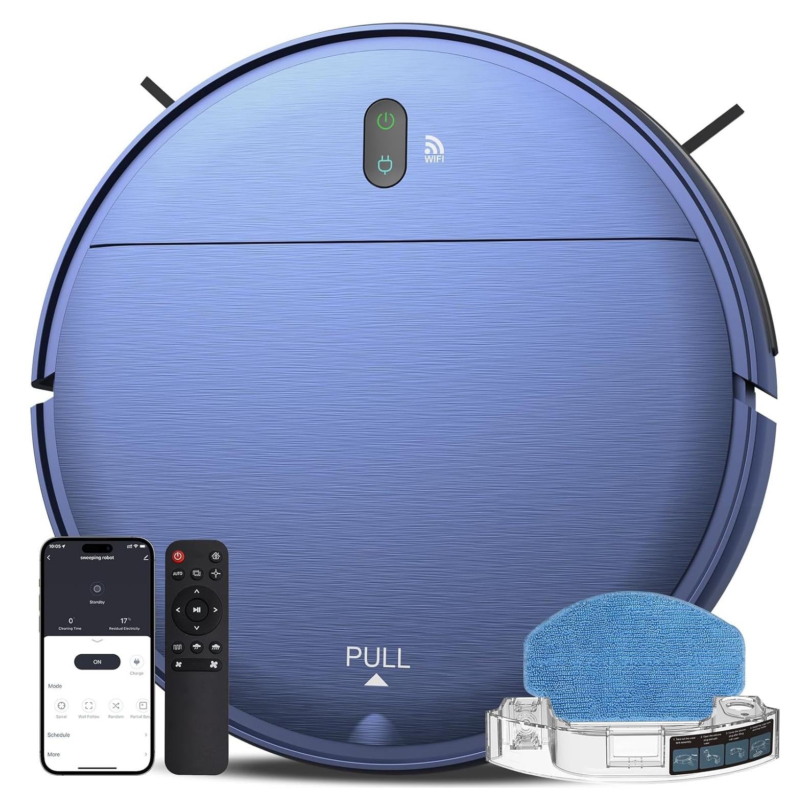 Robot Aspiradora ZCWA BR151 2 en 1 con Mopa, WiFi 2.4GHz