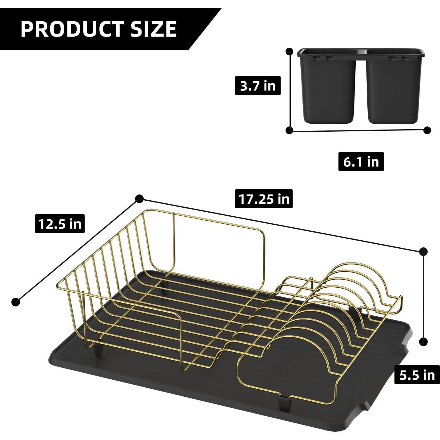 Estante Secador de Platos Buruis Acero Inoxidable 44.5x31.8cm