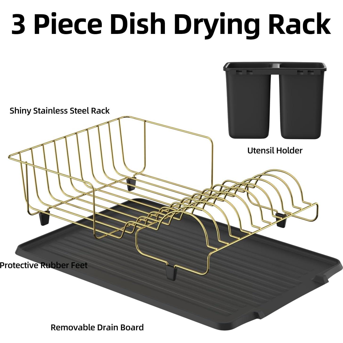 Estante Secador de Platos Buruis Acero Inoxidable 44.5x31.8cm