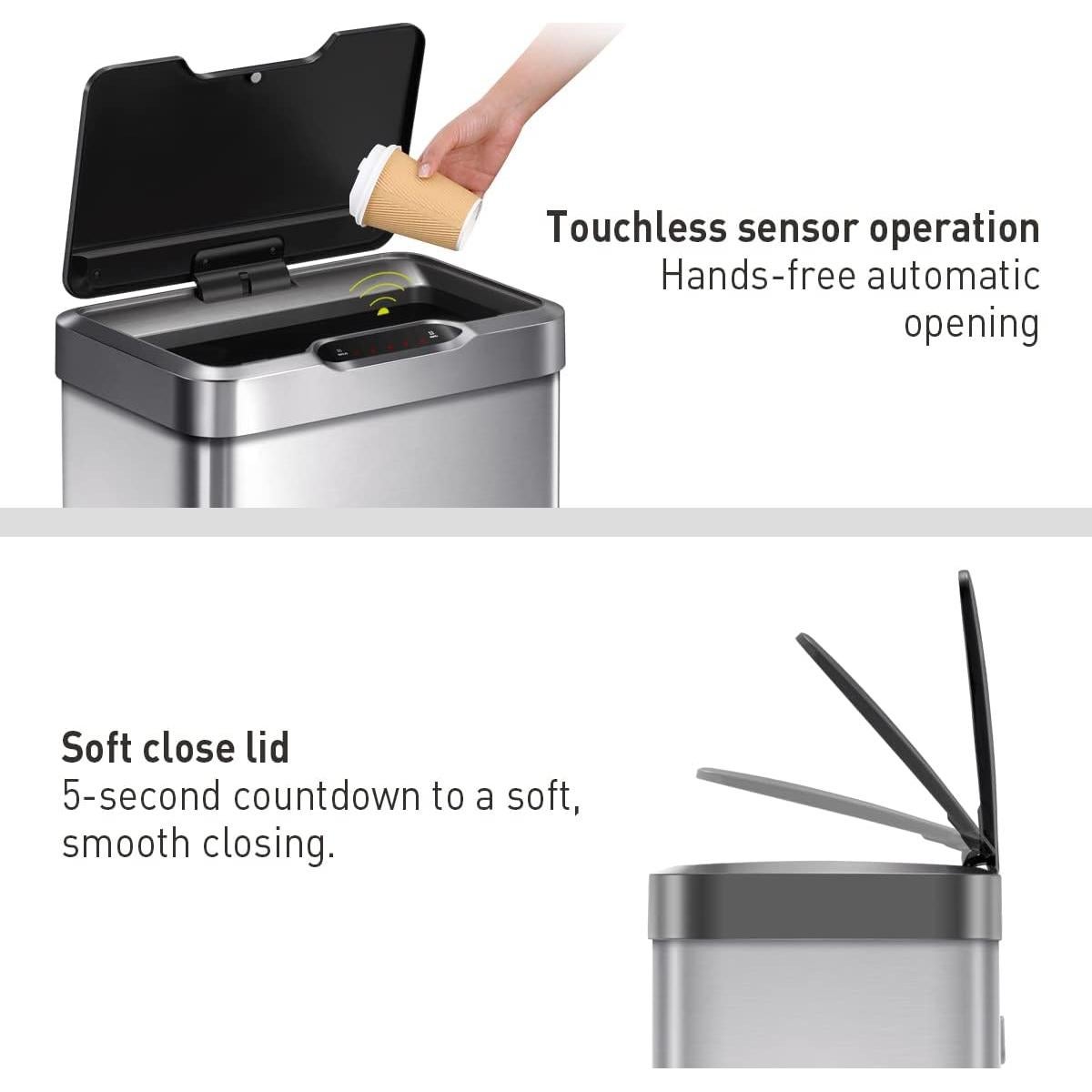 Bote de Basura EKO Mirage-T 50L con Sensor de Movimiento