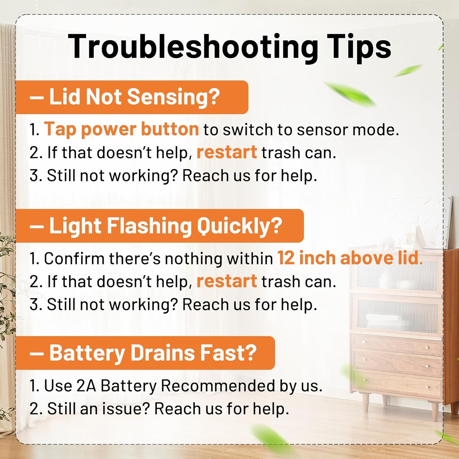 Cubo de Basura Inteligente 10.2 L Blanco con Sensor Automático